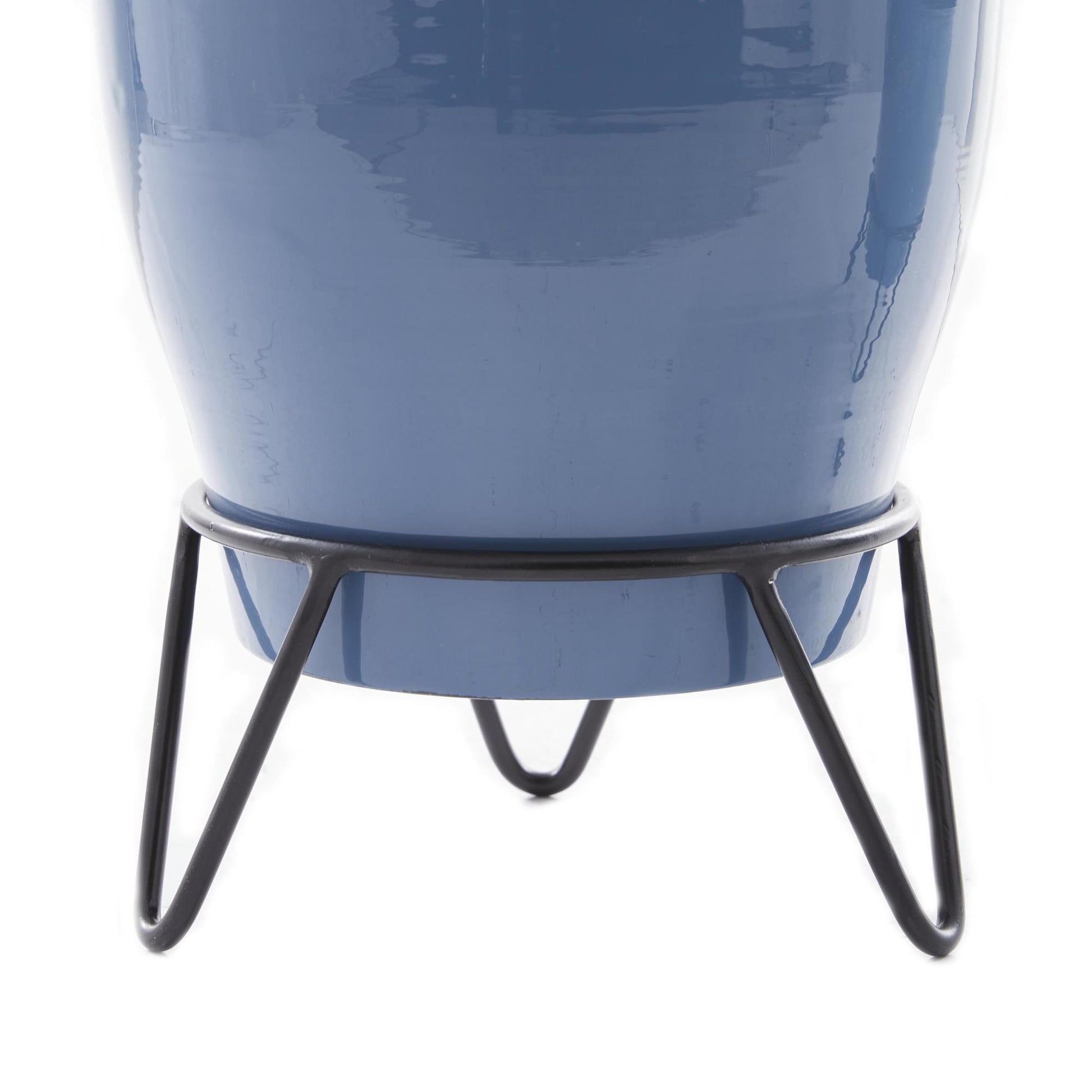 Set of 2 Metal Indoor Outdoor Planter with Removable Stand