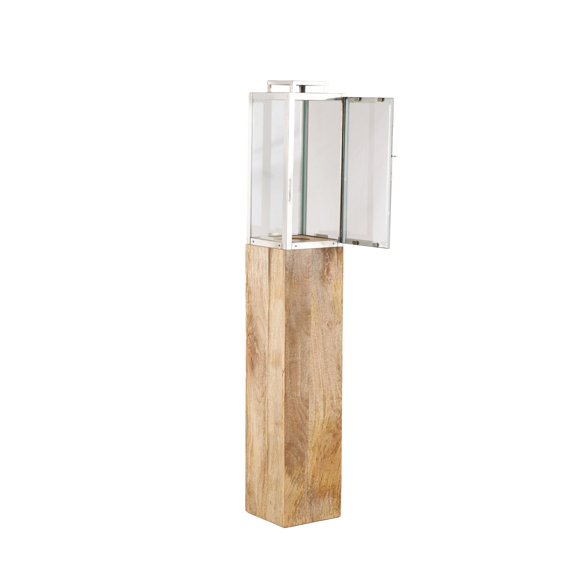 Brown Mango Wood Handmade Decorative Indoor Outdoor Candle Lantern