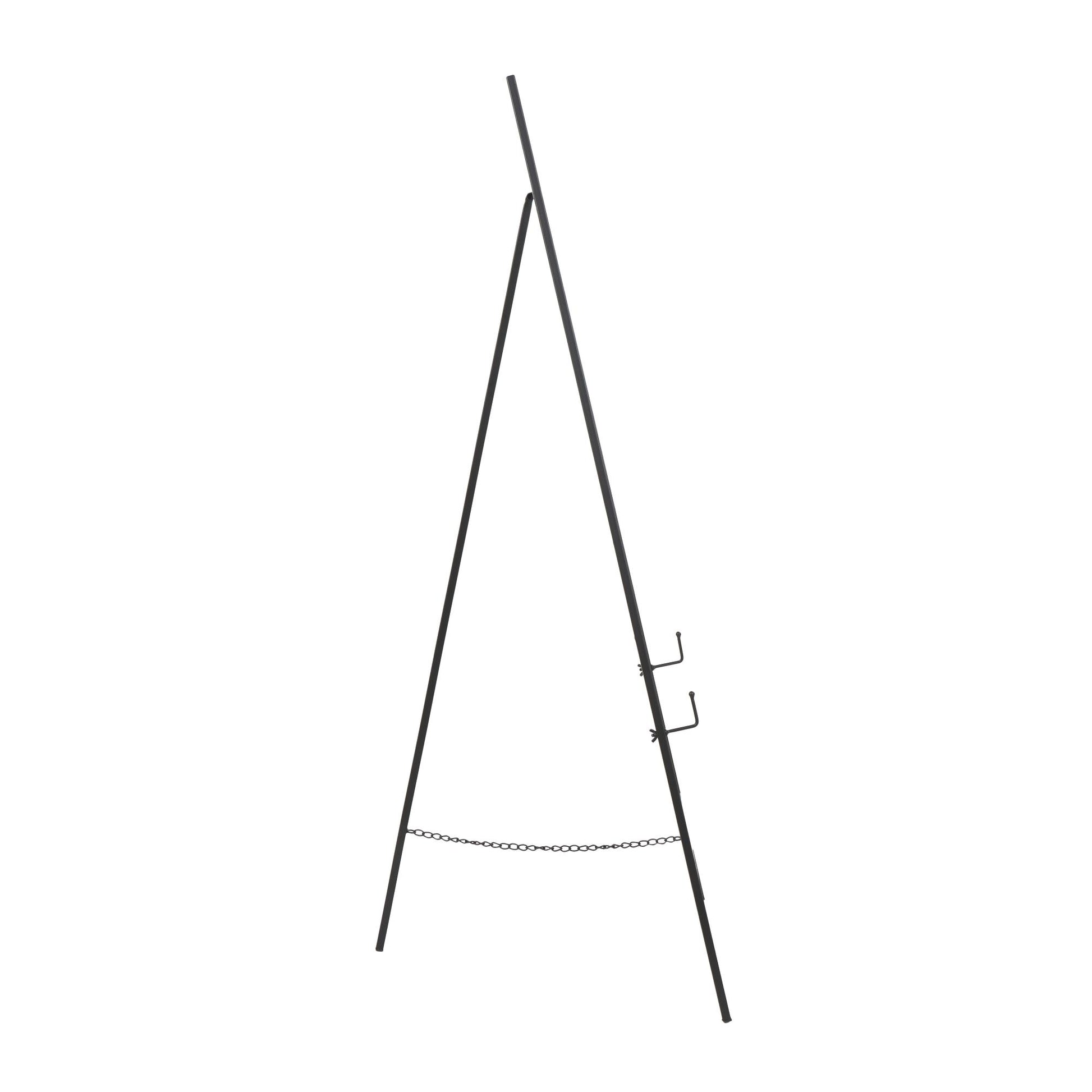 Metal Tall Minimalistic Adjustable Floor 3 Tier Display Easel with Chain Support 20" x 18" x 56"