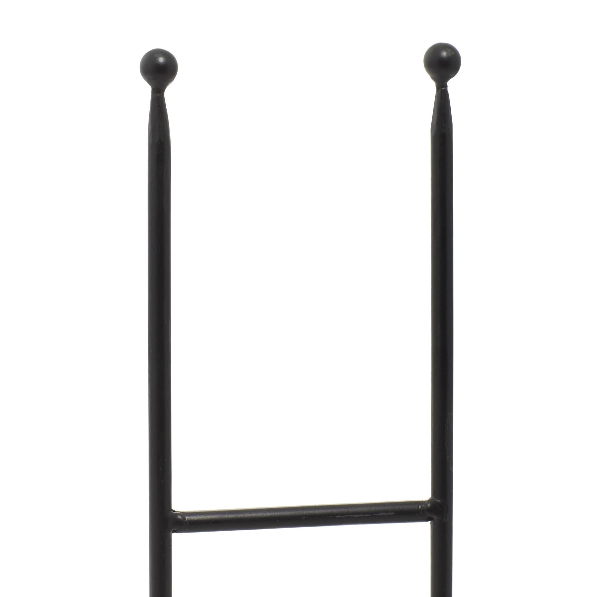 Set of 4 Black Metal Tabletop Rectangular Display Easel with Ball Accents