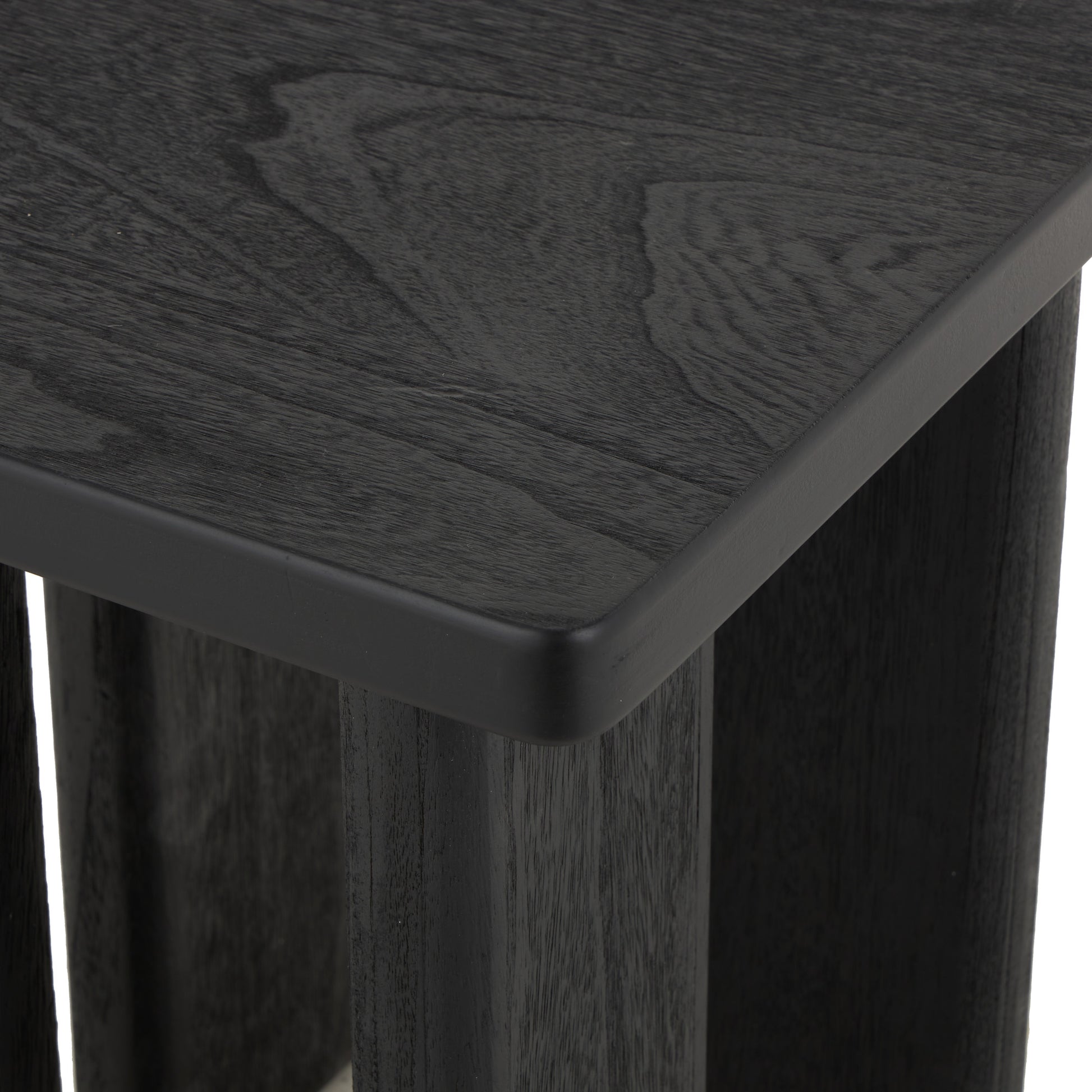 Black Wood Handmade Heart Inspired Side End Accent Table