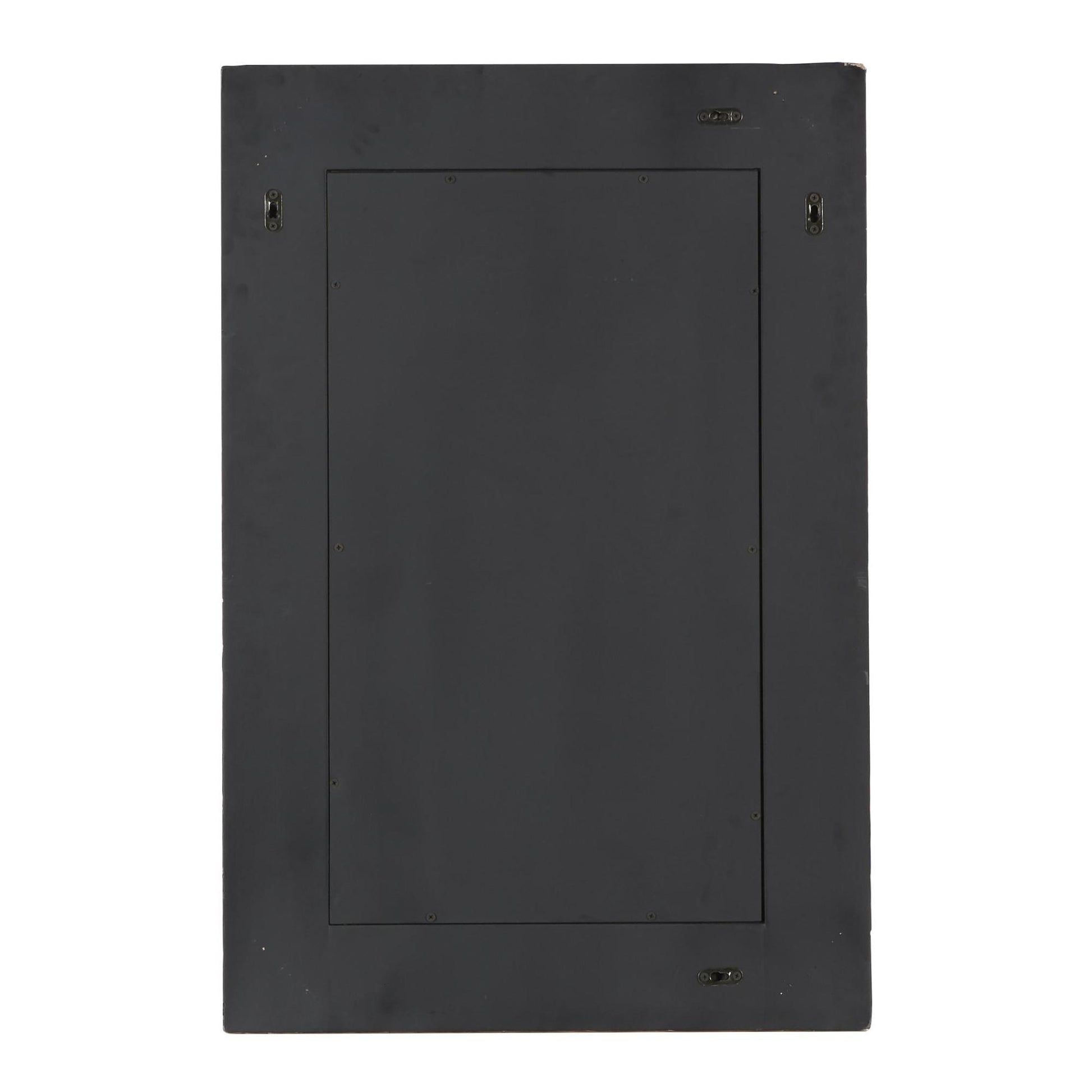 Cream Mother of Pearl Shell Handmade Mosaic Room Wall Mirror with Blue Corners