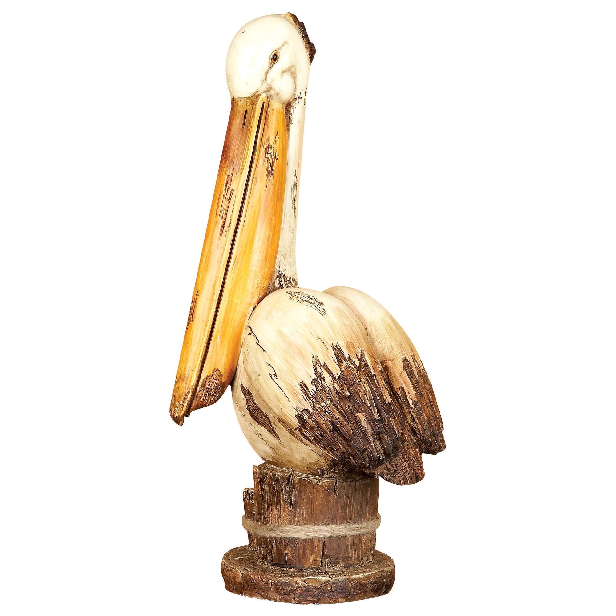 Pelican Cream Polystone Decorative Sculpture