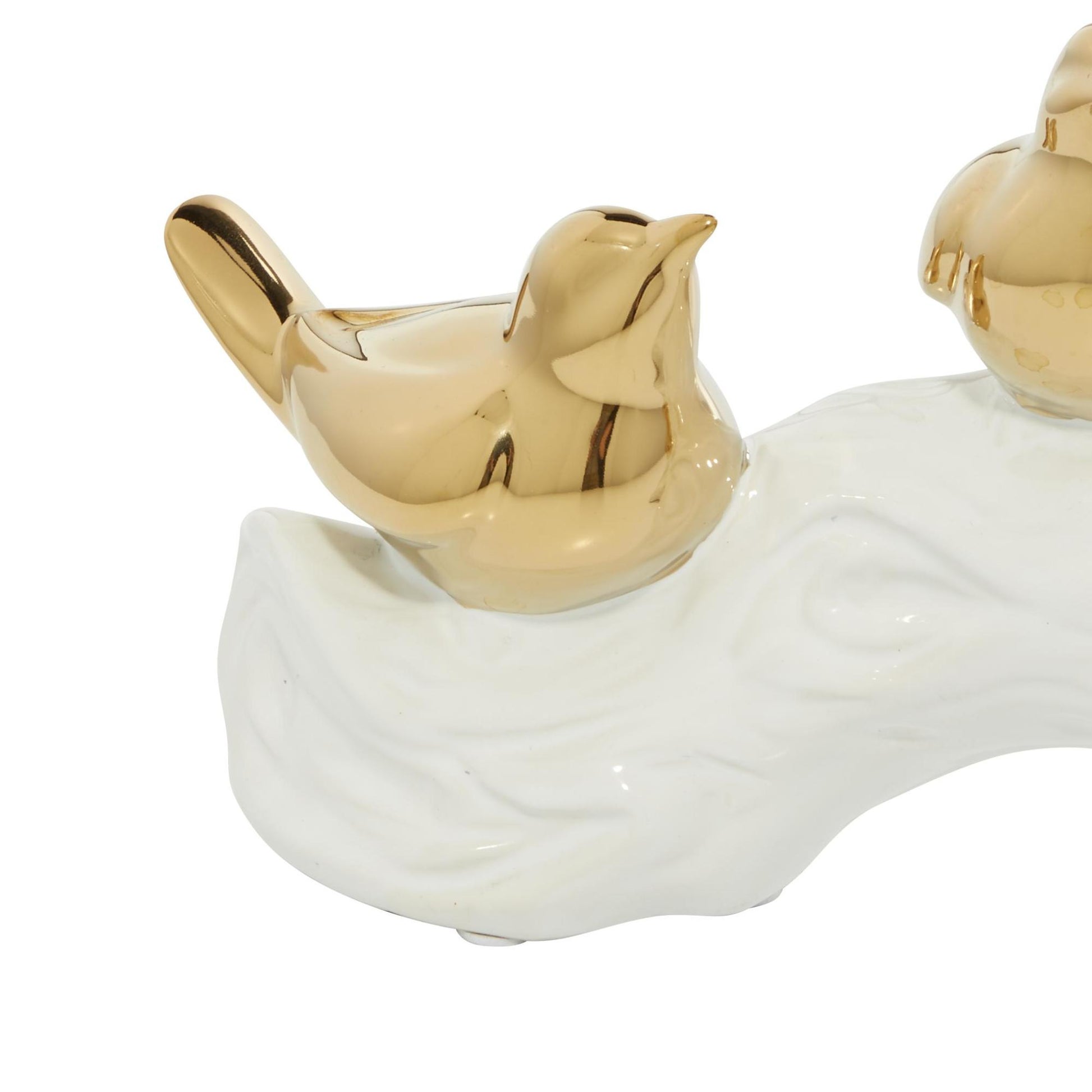 Bird Gold Porcelain Ceramic Decorative Sculpture