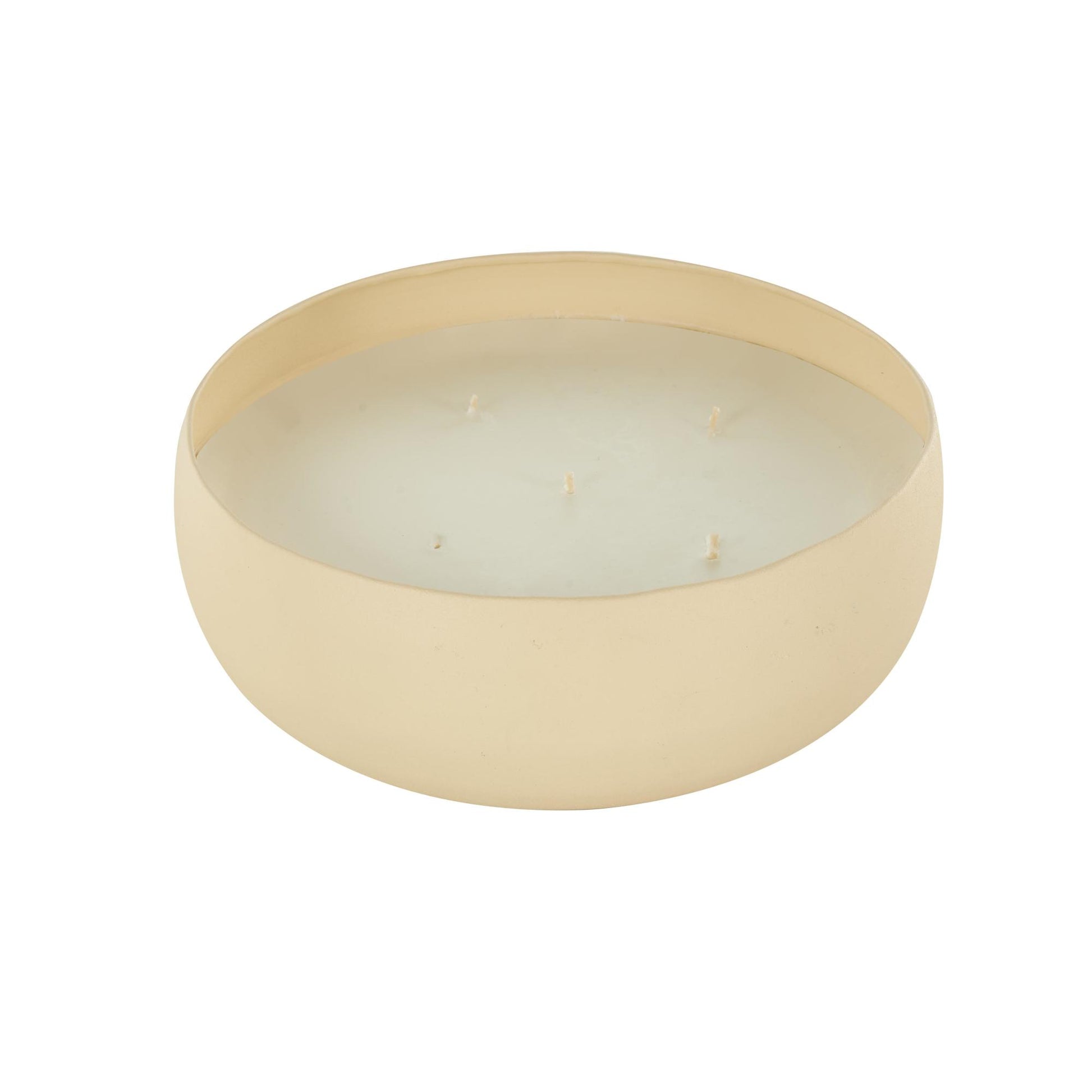 Metal Pink Blush & Poppy Scented Textured 63oz 5 Wick Decorative Candle with White Wax