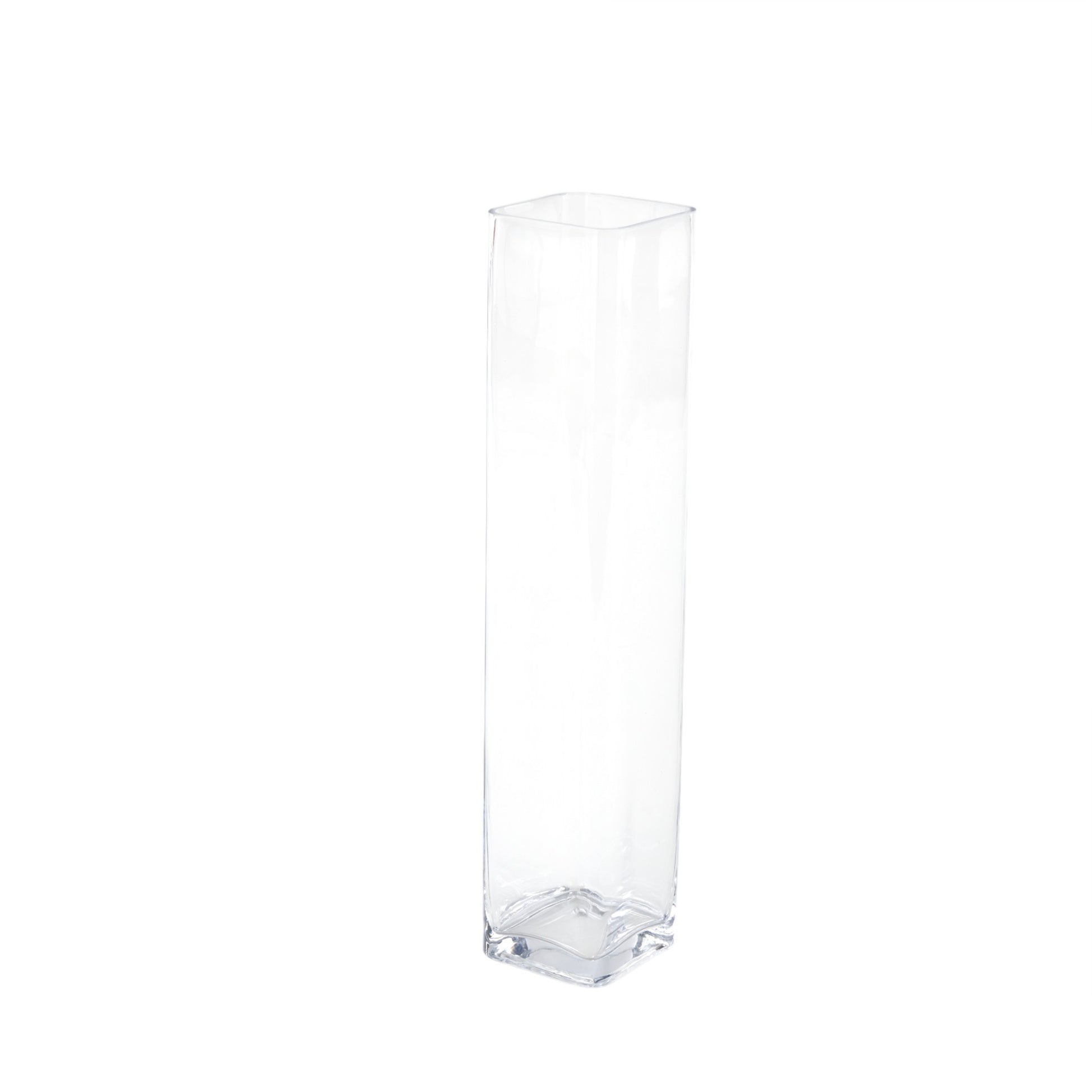 Clear Glass Tall Decorative Vase