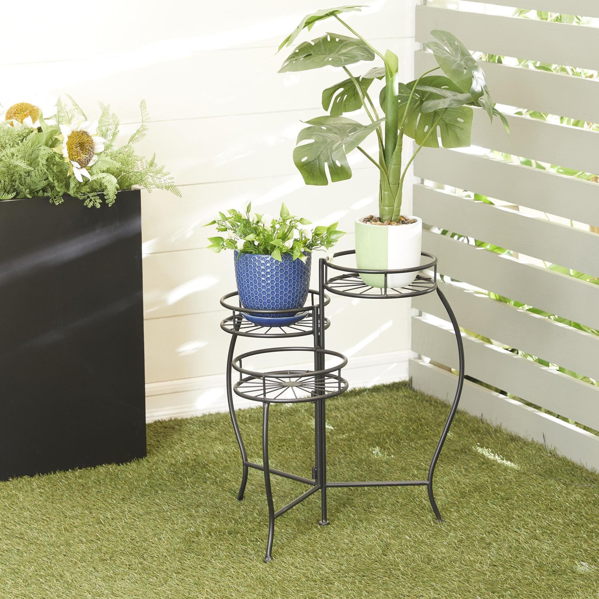 Starburst Metal 3 Tier Indoor Outdoor Plantstand