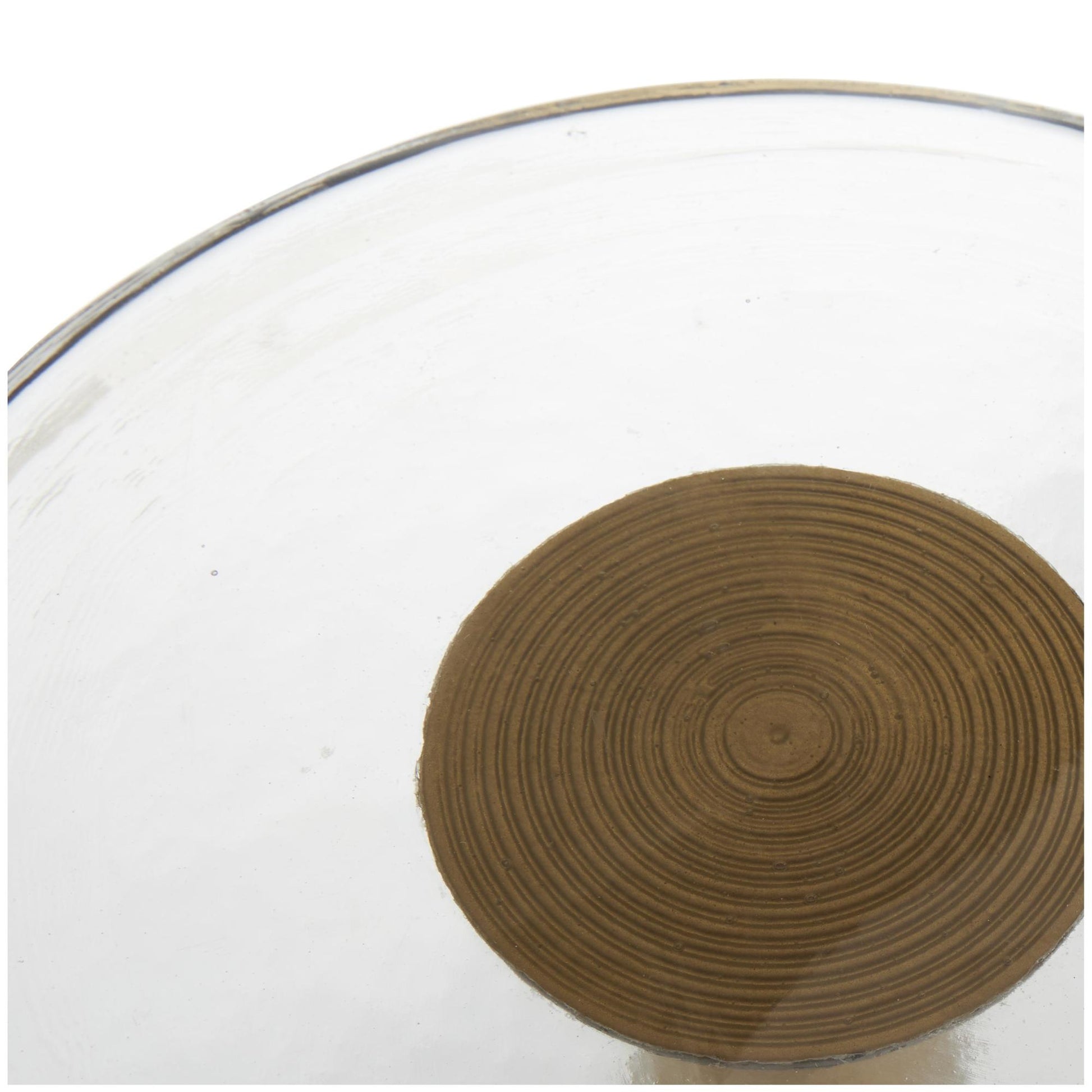 Geometric Aluminum Metal Cone Side End Accent Table with Textured Glass Tabletop