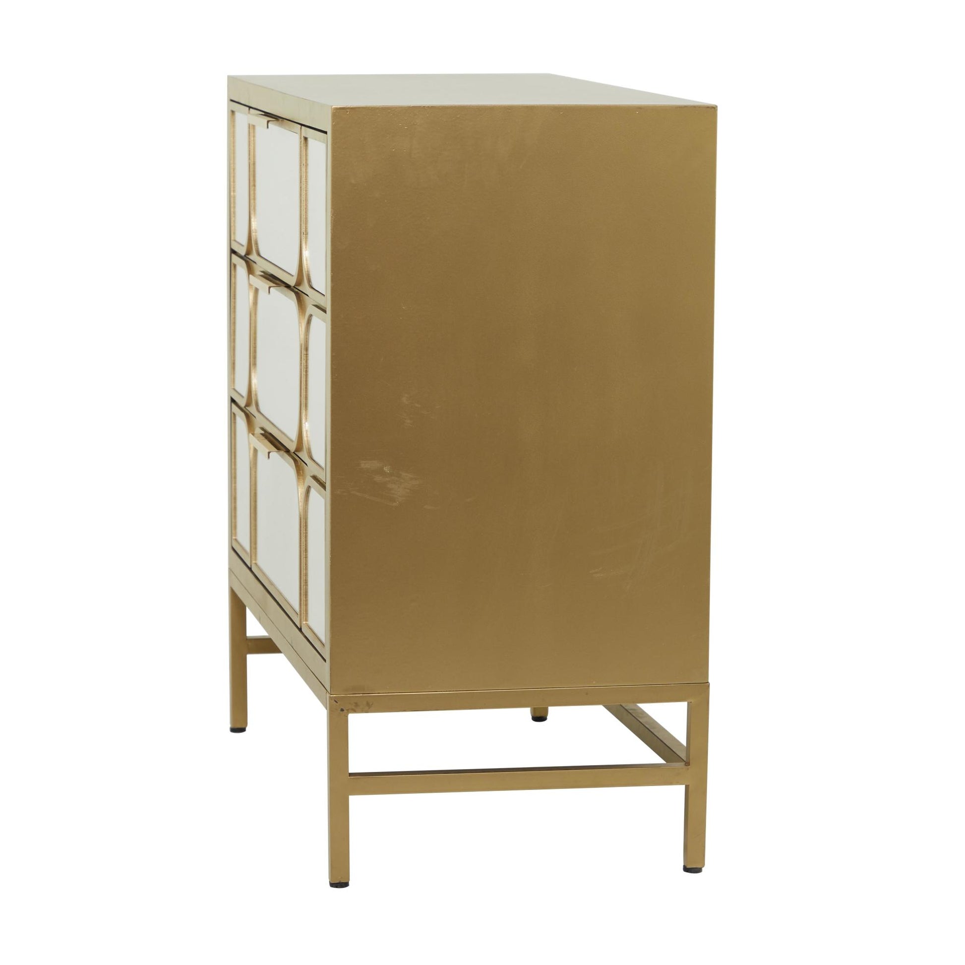 Wooden 3 Drawer Room Cabinet with Mirrored Front