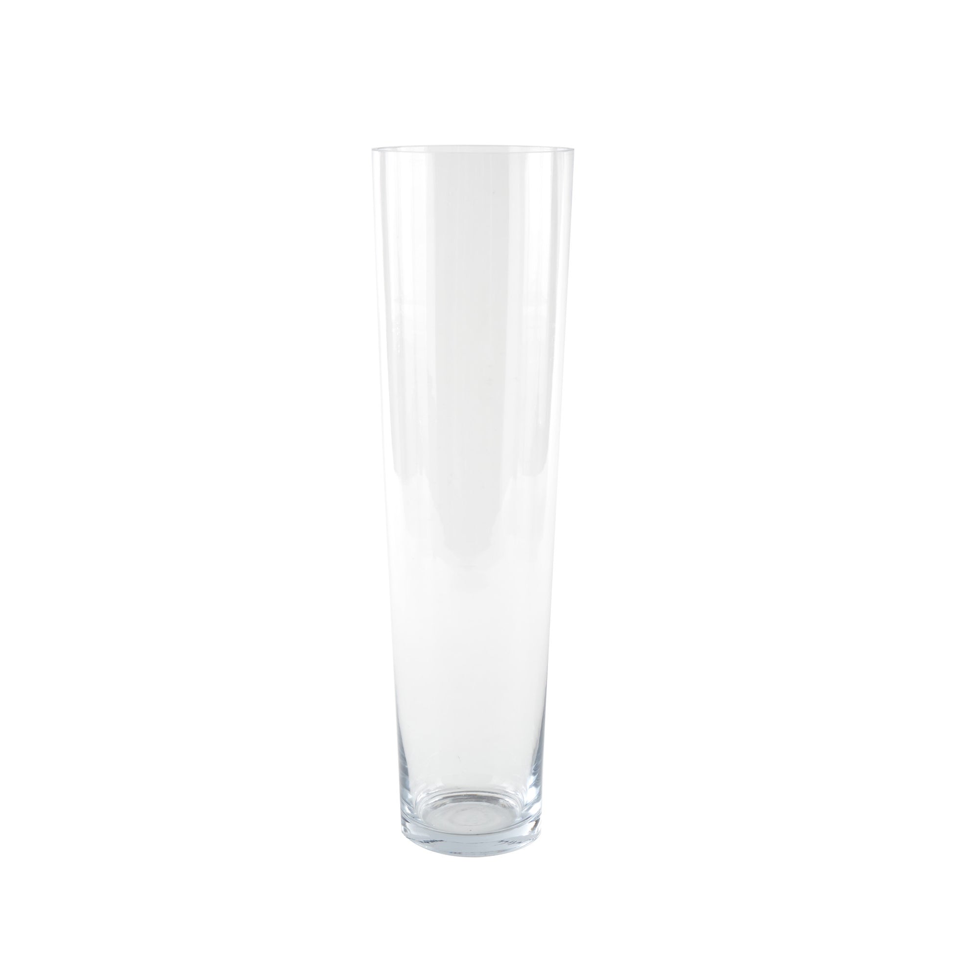 Clear Glass Tall Decorative Vase