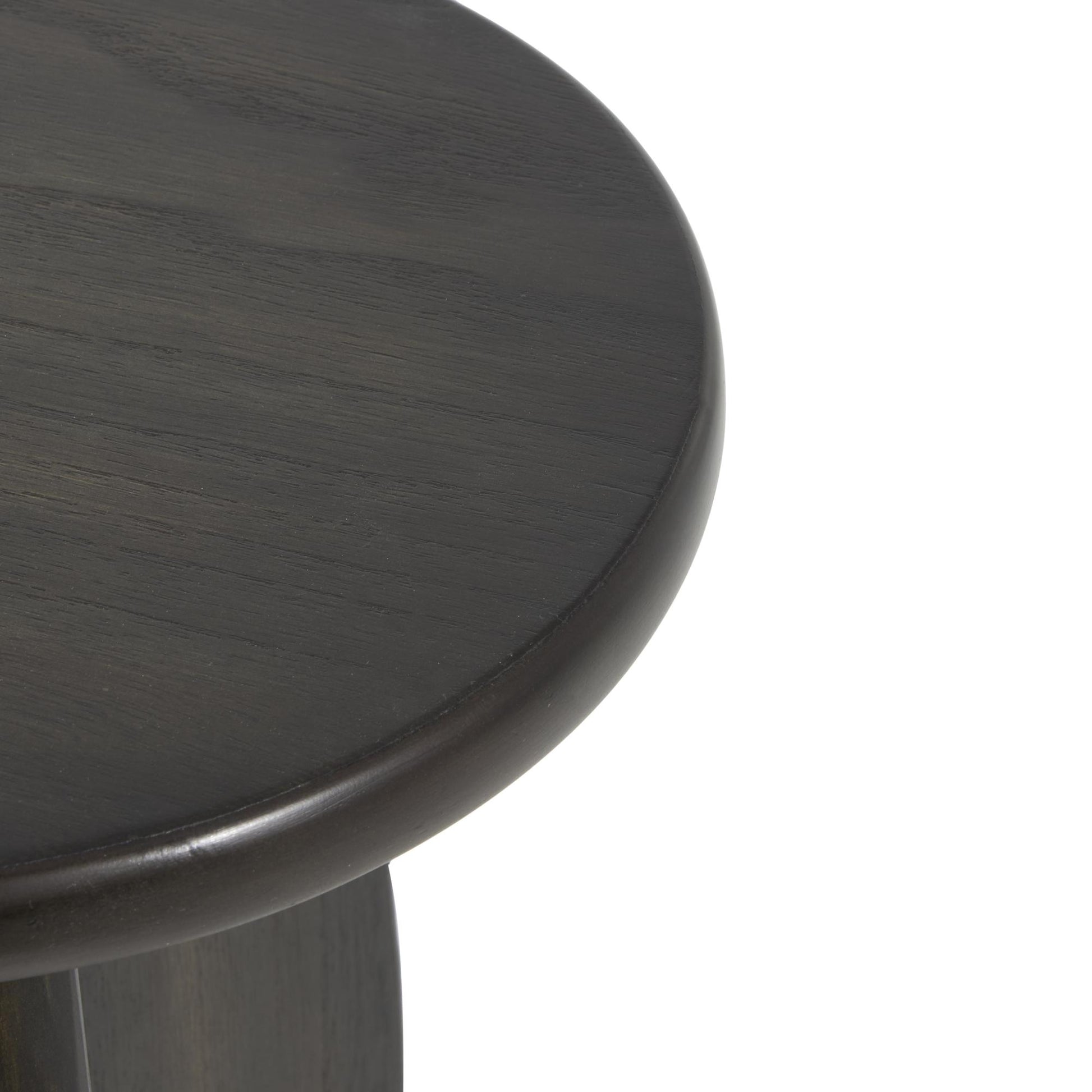 Set of 2 Wood Pedestal Side End Accent Table