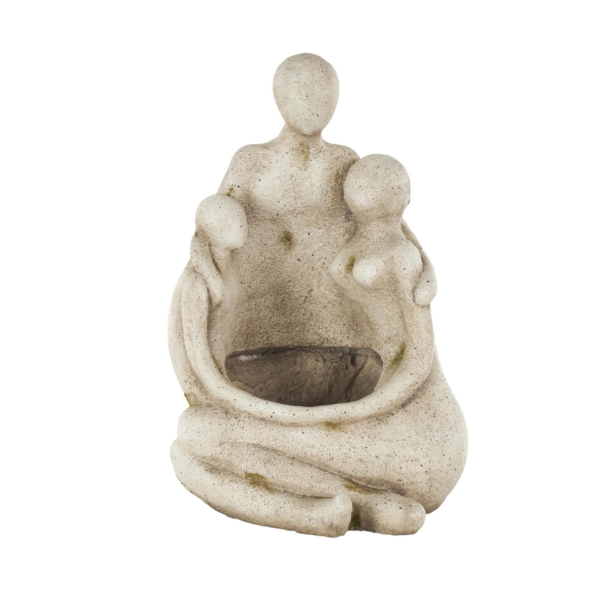 Family Cream Magnesium Oxide Sitting Indoor Outdoor Planter