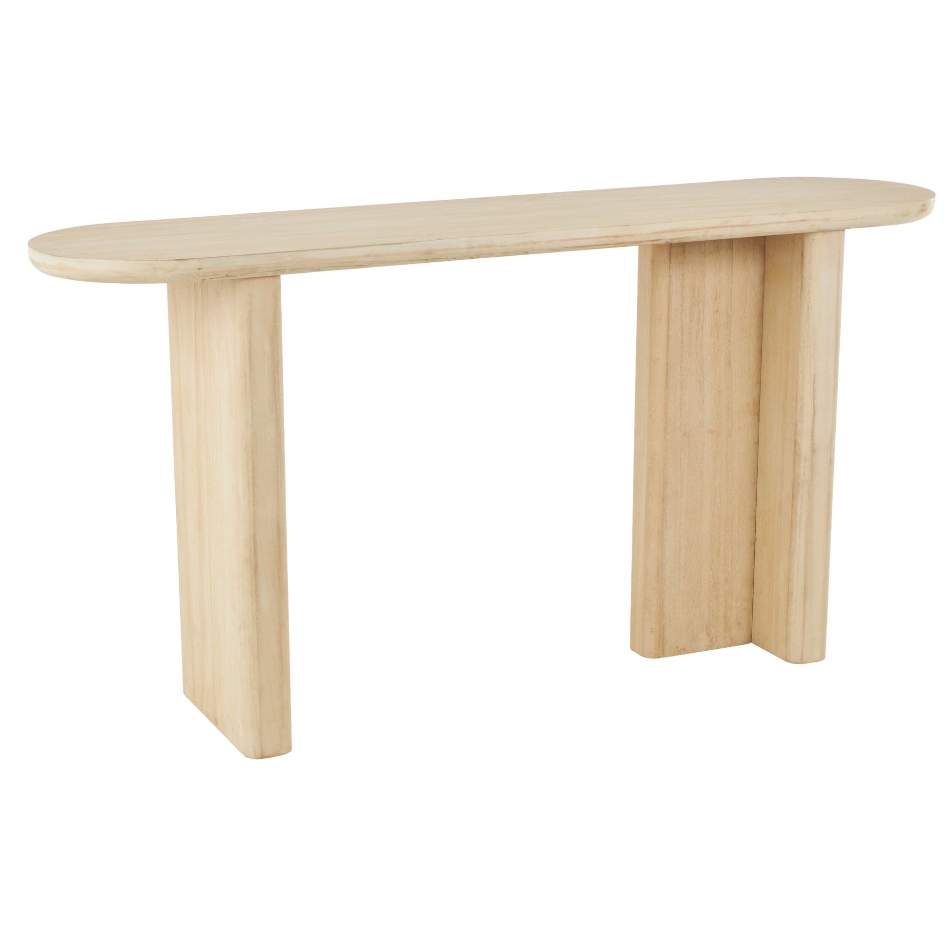 Light Brown Wood Handmade Living Room Console Table