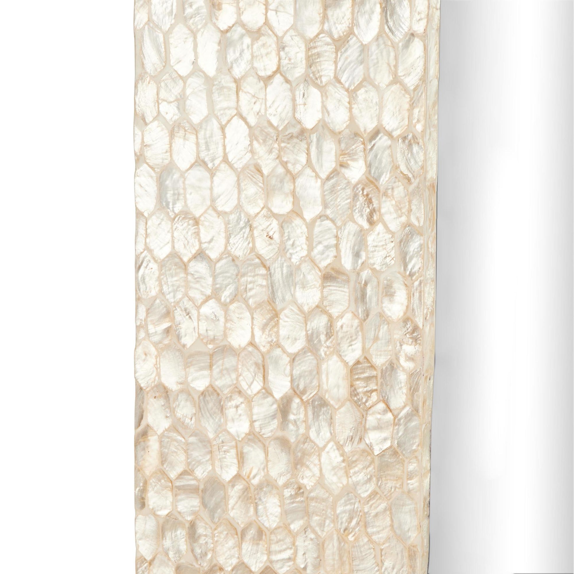 Cream Mother of Pearl Shell Handmade Mosaic Room Wall Mirror