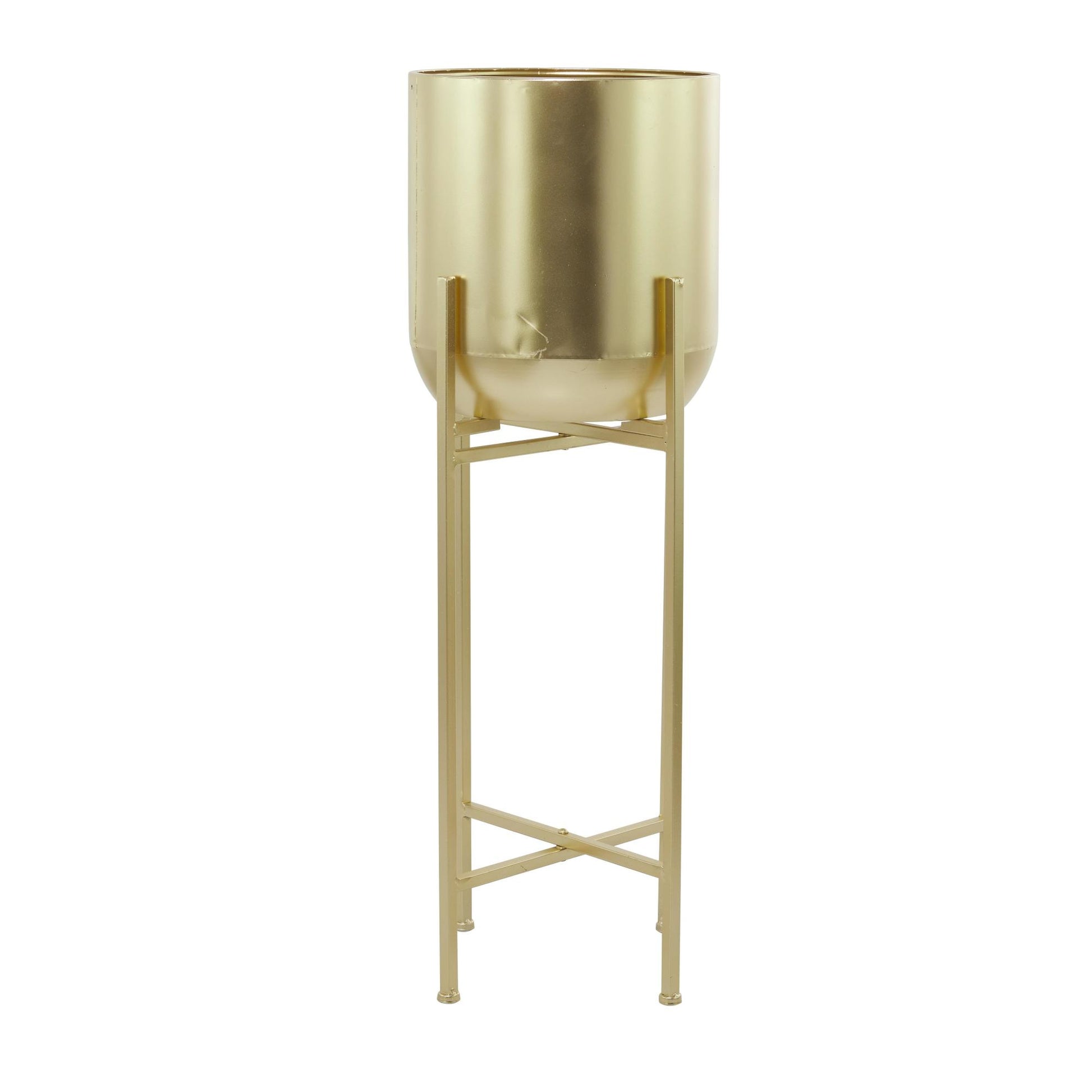 CosmoLiving by Cosmopolitan Metal Matte Dome Indoor Outdoor Planter with Removable Stand