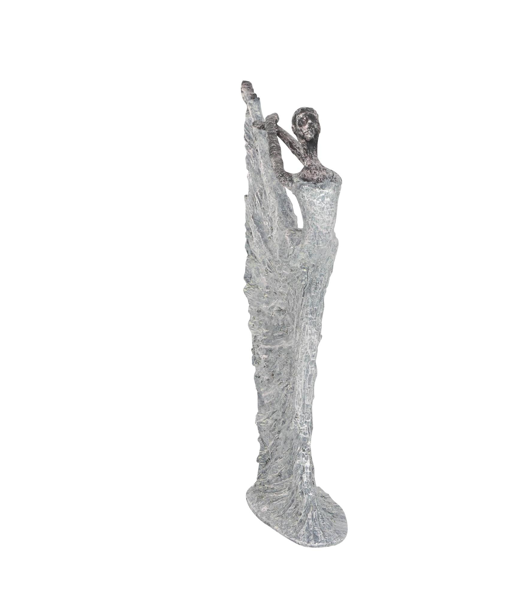 Dancer Gray Polystone Decorative Sculpture