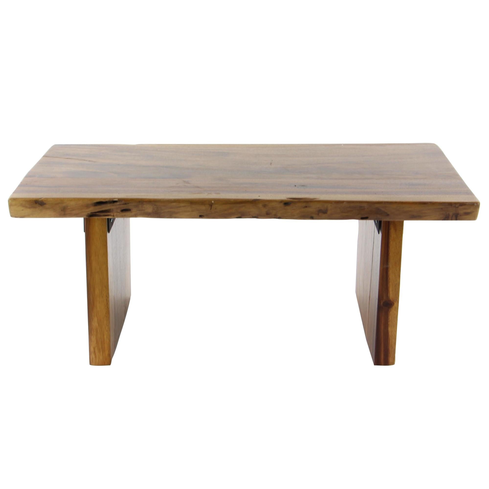 Brown Suar Wood Handmade Rectangle Living Room Coffee Table