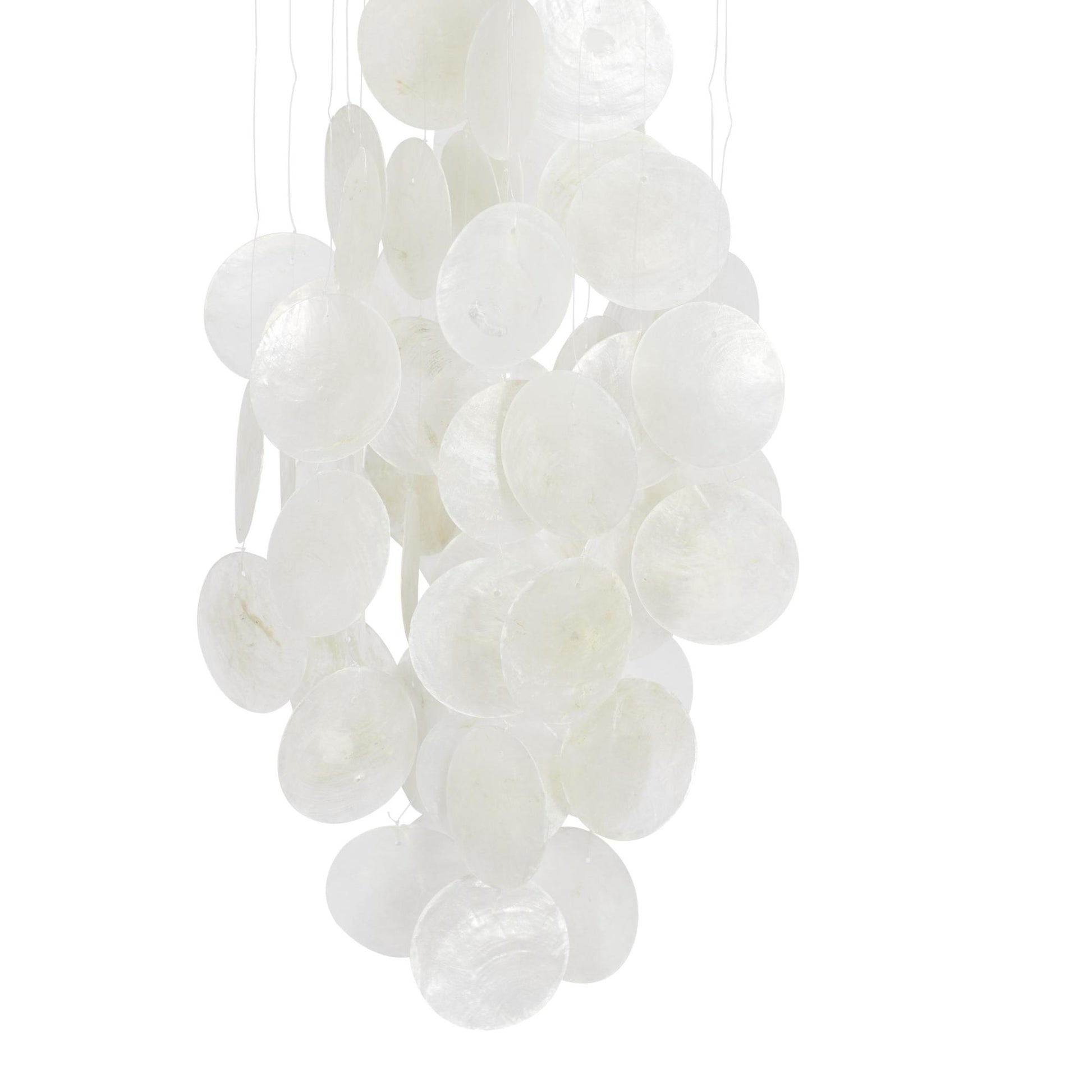 Geometric Capiz Shell Waterfall Indoor Outdoor Windchime