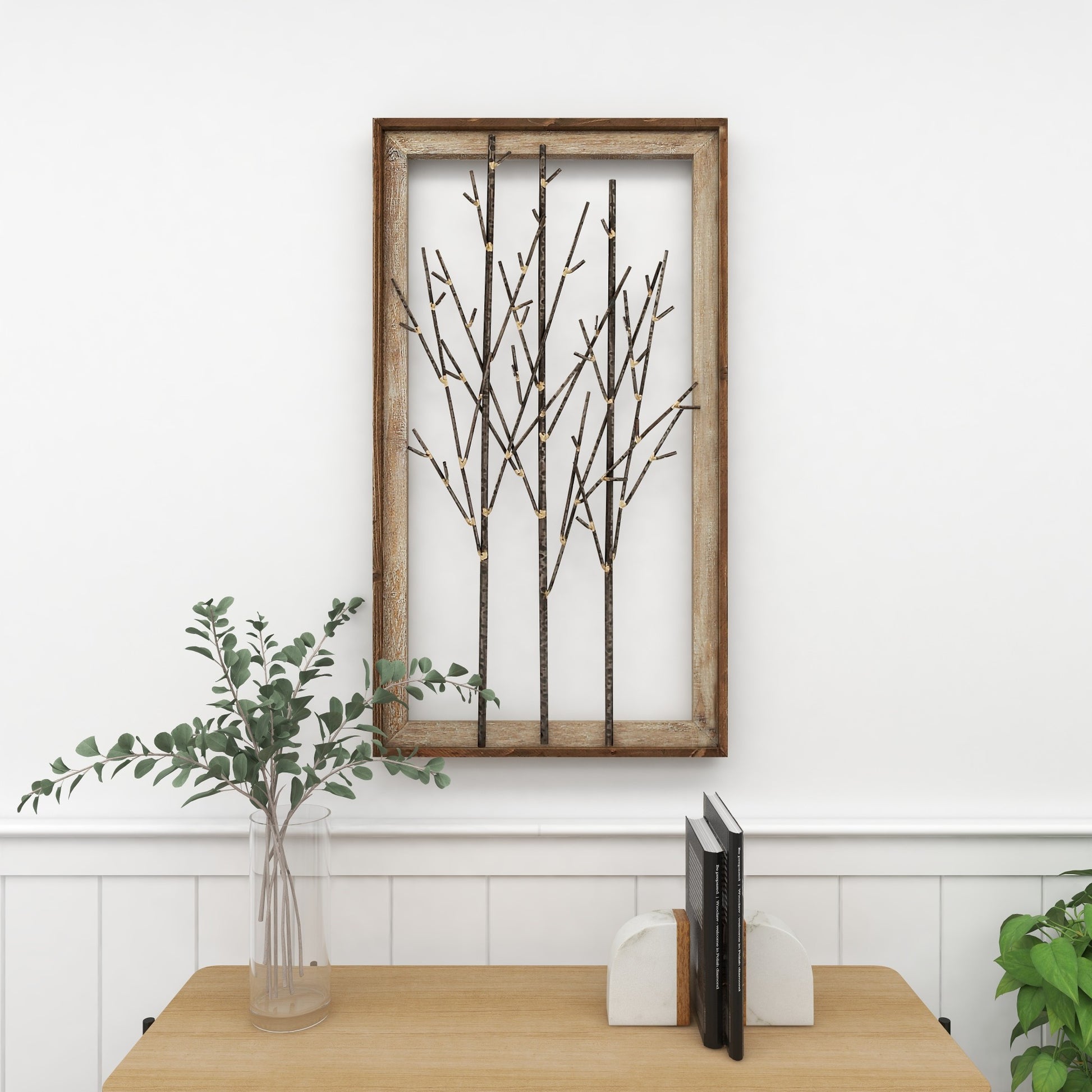 Tree Brown Metal Home Wall Decor