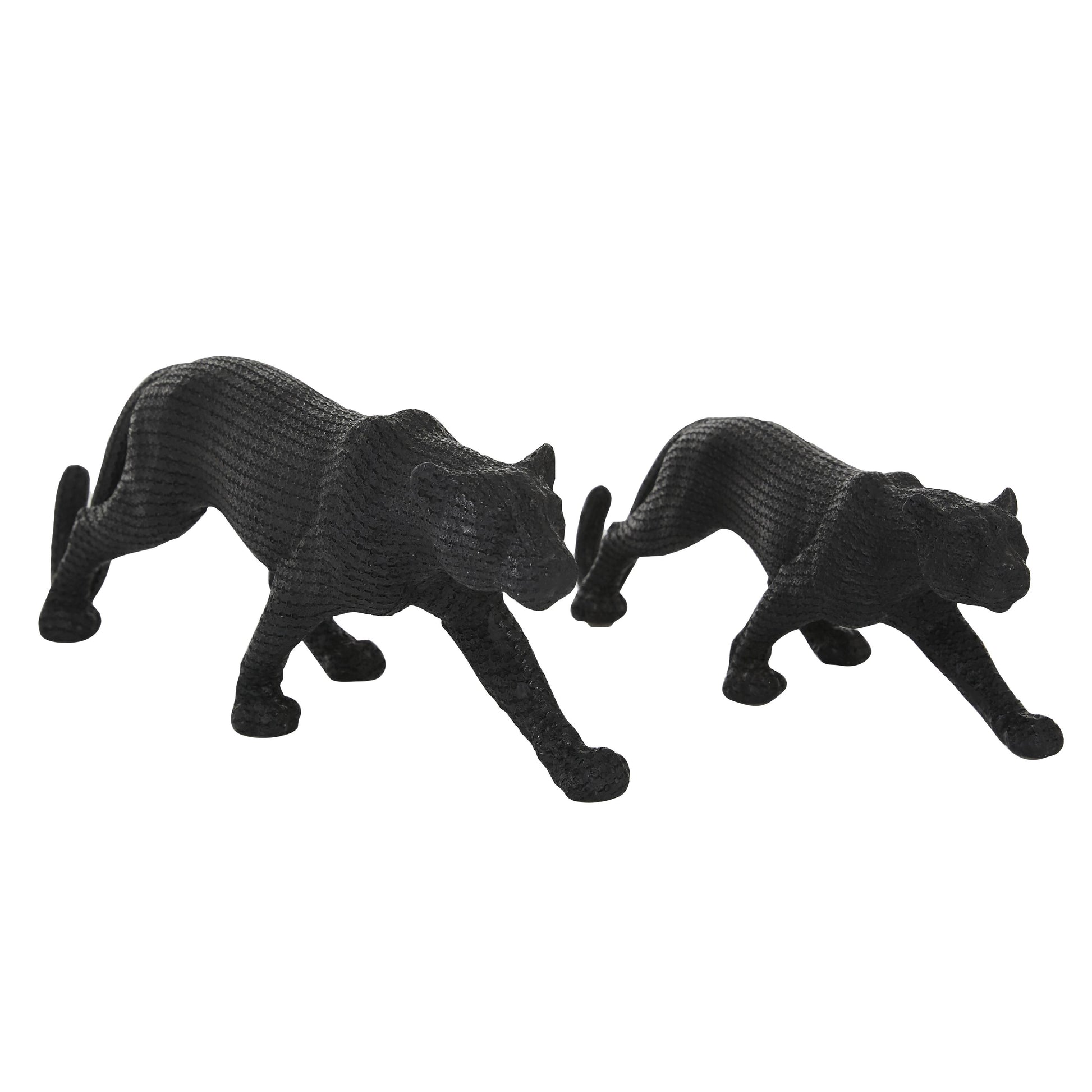 Set of 2 Leopard Polyresin Decorative Sculpture