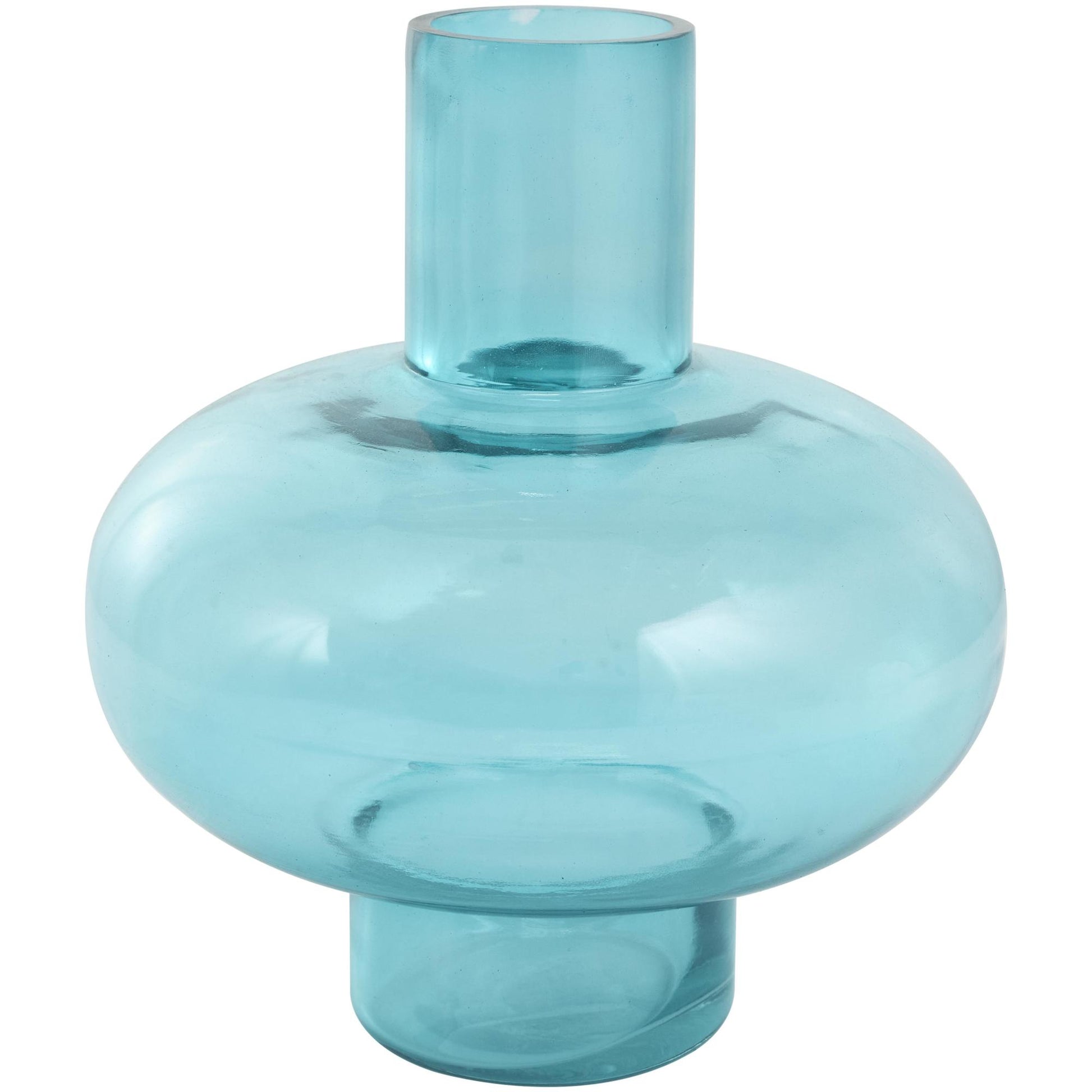Set of 3 Glass Round Decorative Vase with Varying Shapes and Sizes