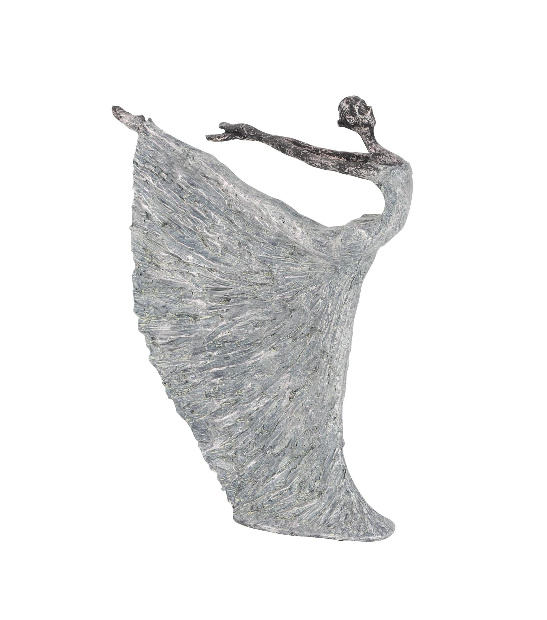 Dancer Gray Polystone Decorative Sculpture