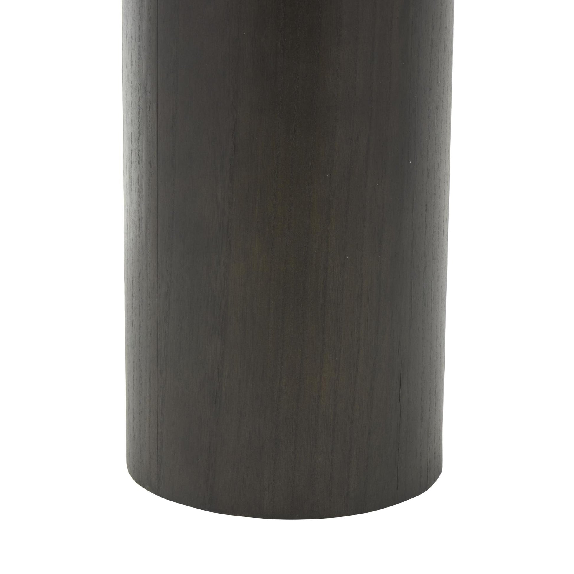 Wood Pedestal Side End Accent Table with Rounded Square Top