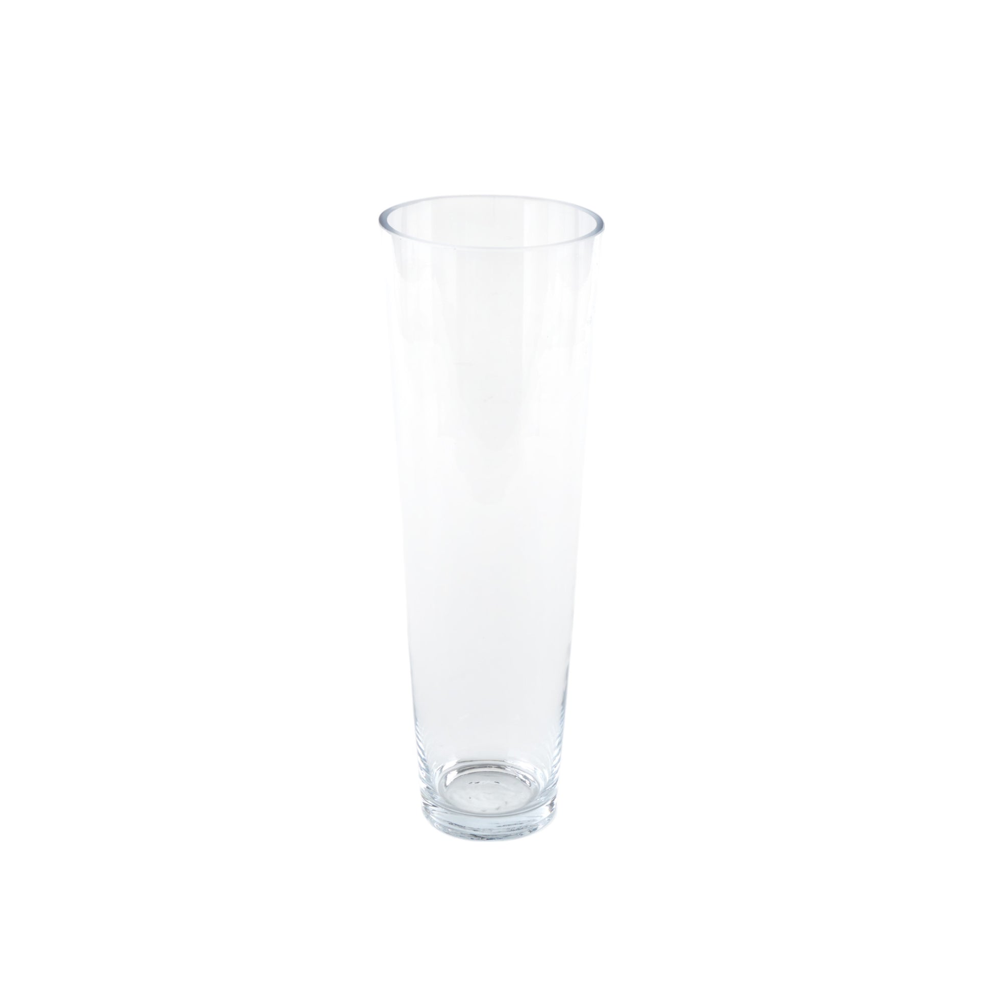 Clear Glass Tall Decorative Vase