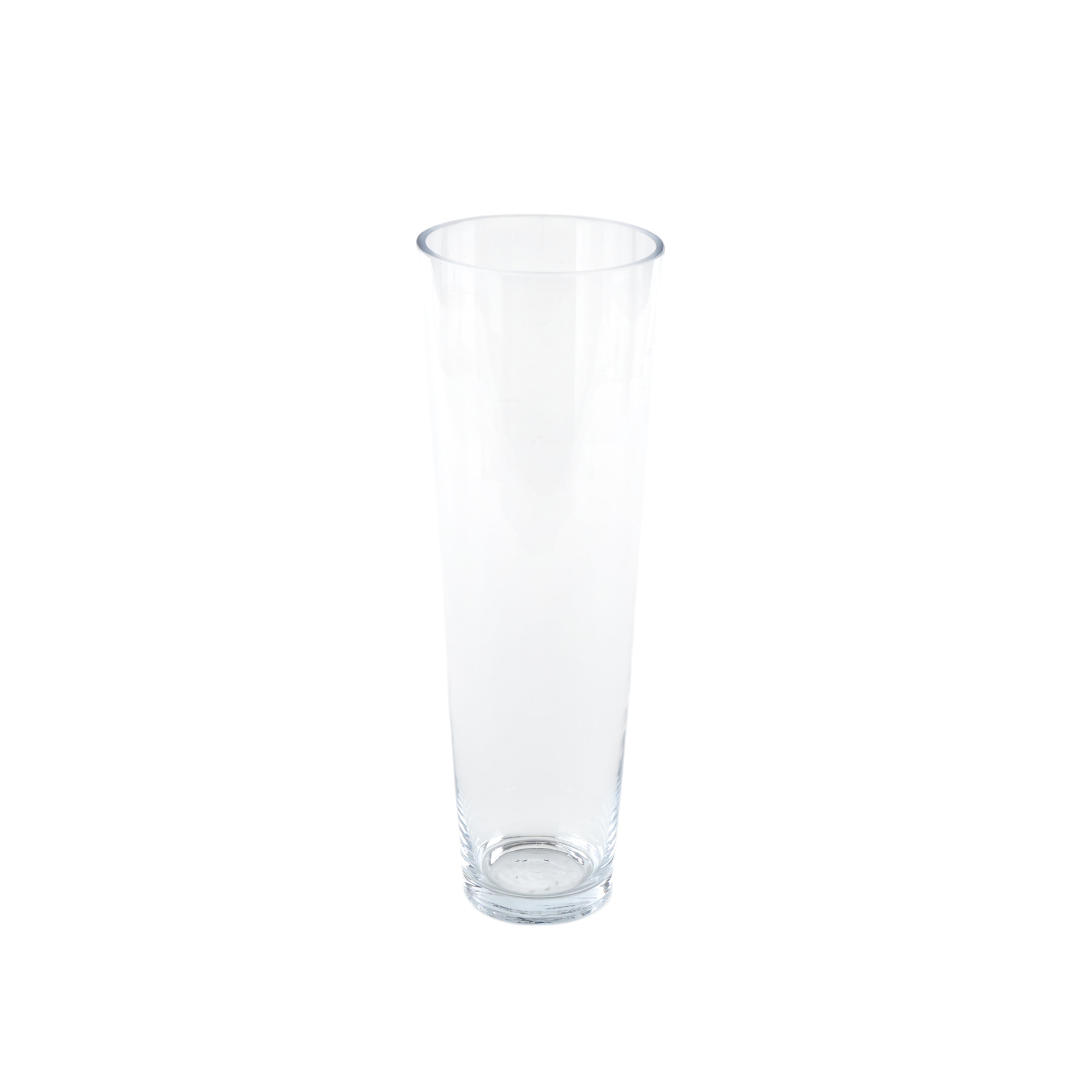 Clear Glass Tall Decorative Vase