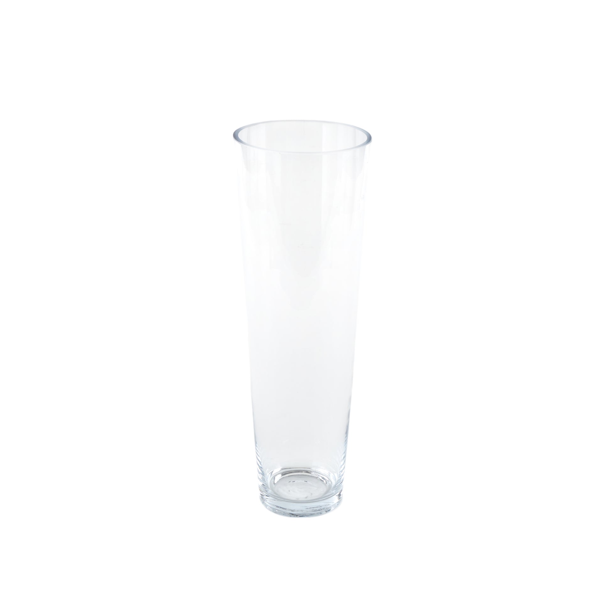 Clear Glass Tall Decorative Vase