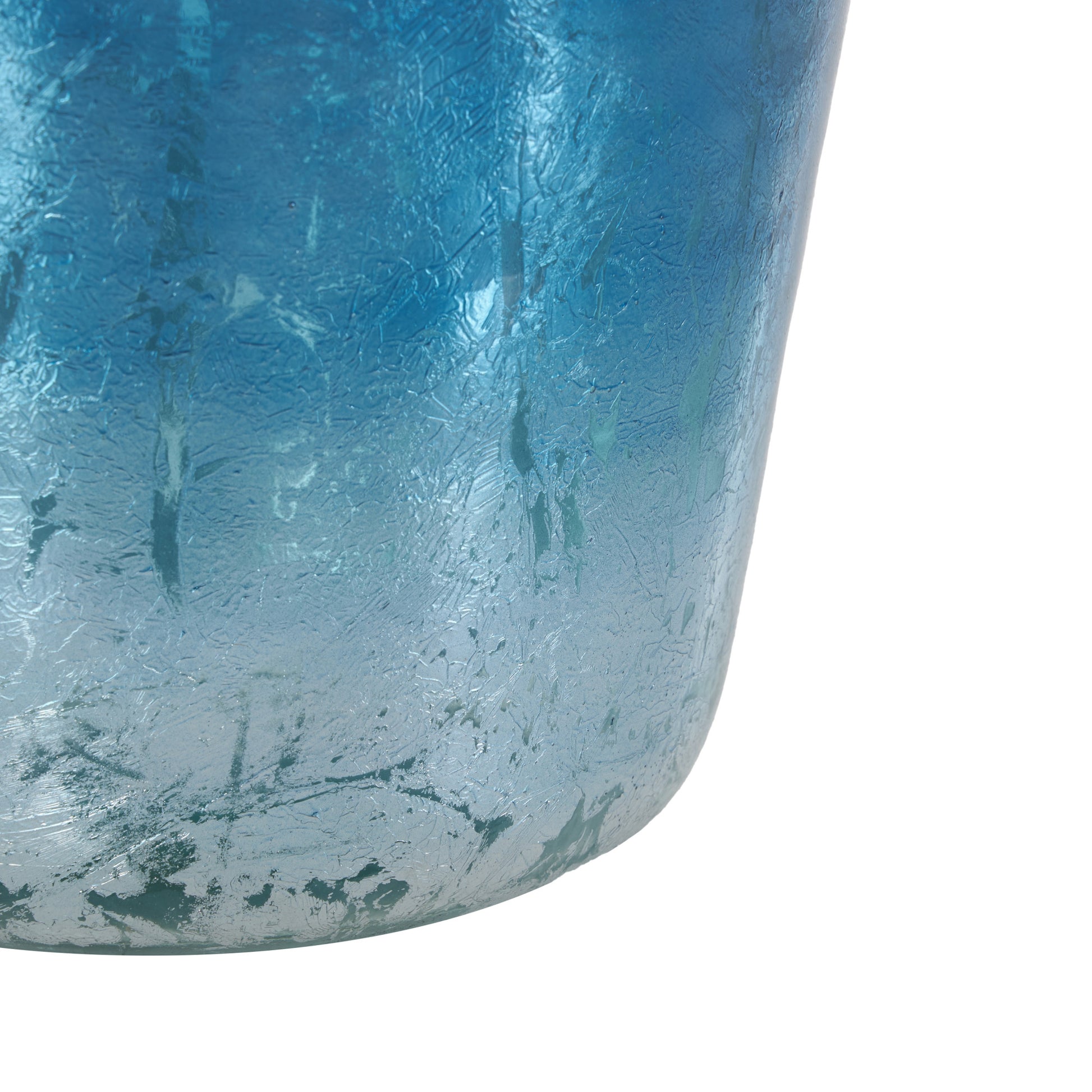 Glass Decorative Vase with Gold Rim