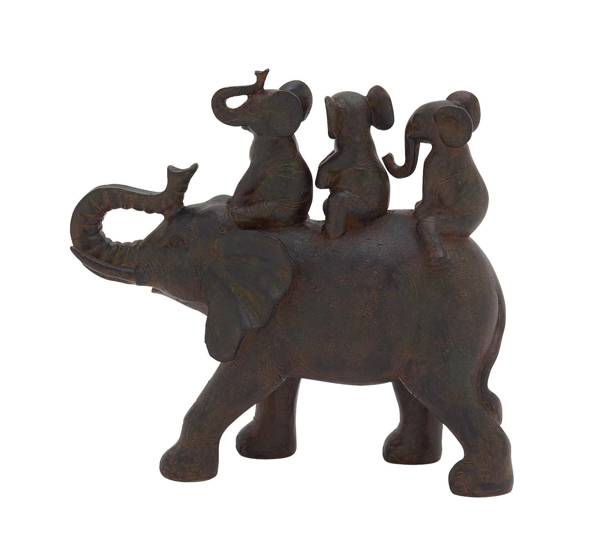 Elephant Brown Polyresin Decorative Sculpture
