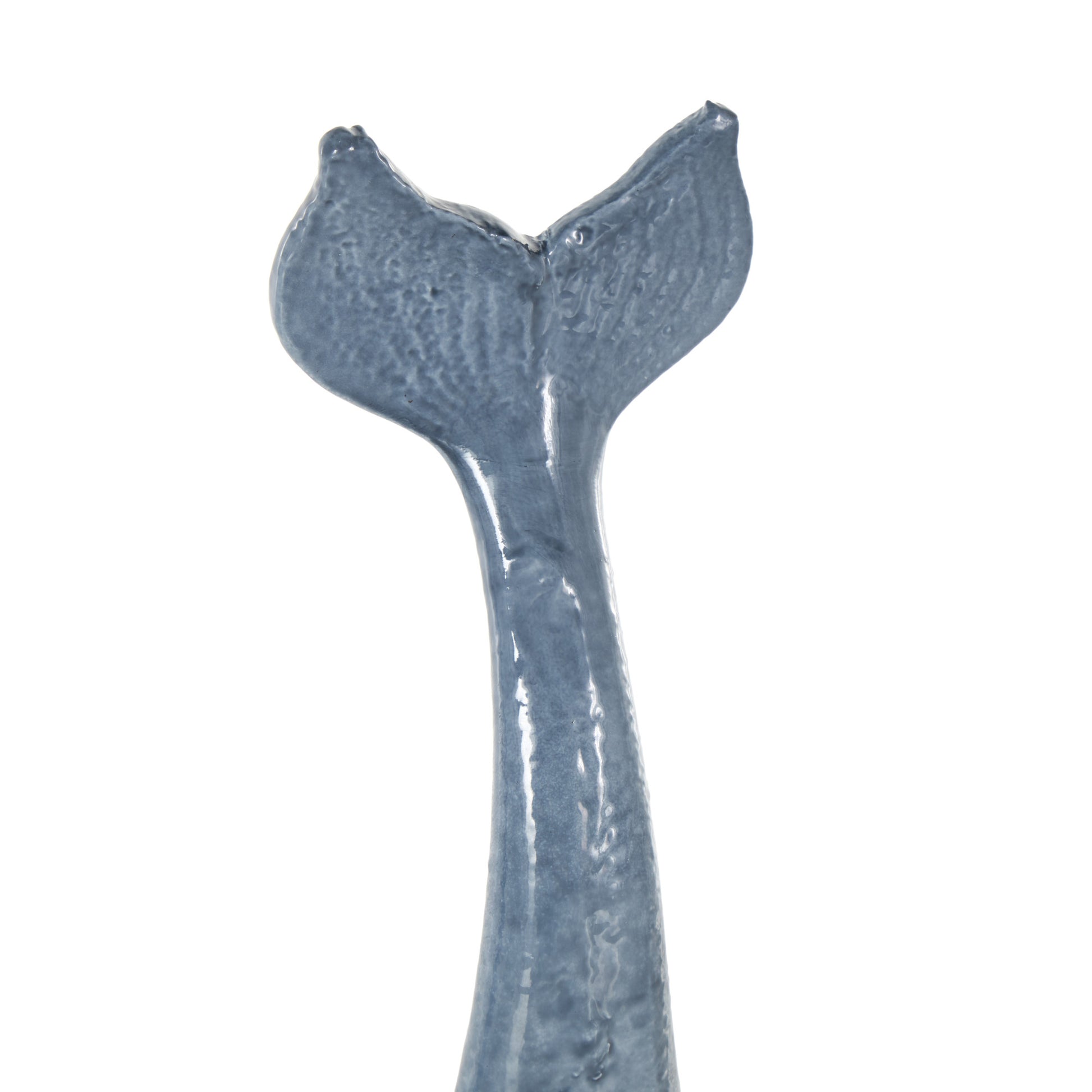 Set of 2 Dolphin Blue Metal Decorative Bookends with Raised Tails