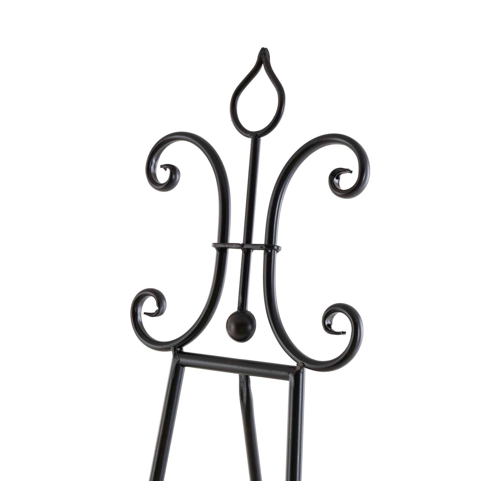 Scroll Black Metal Extra Large Adjustable 3 Tier Display Easel with Chain Support