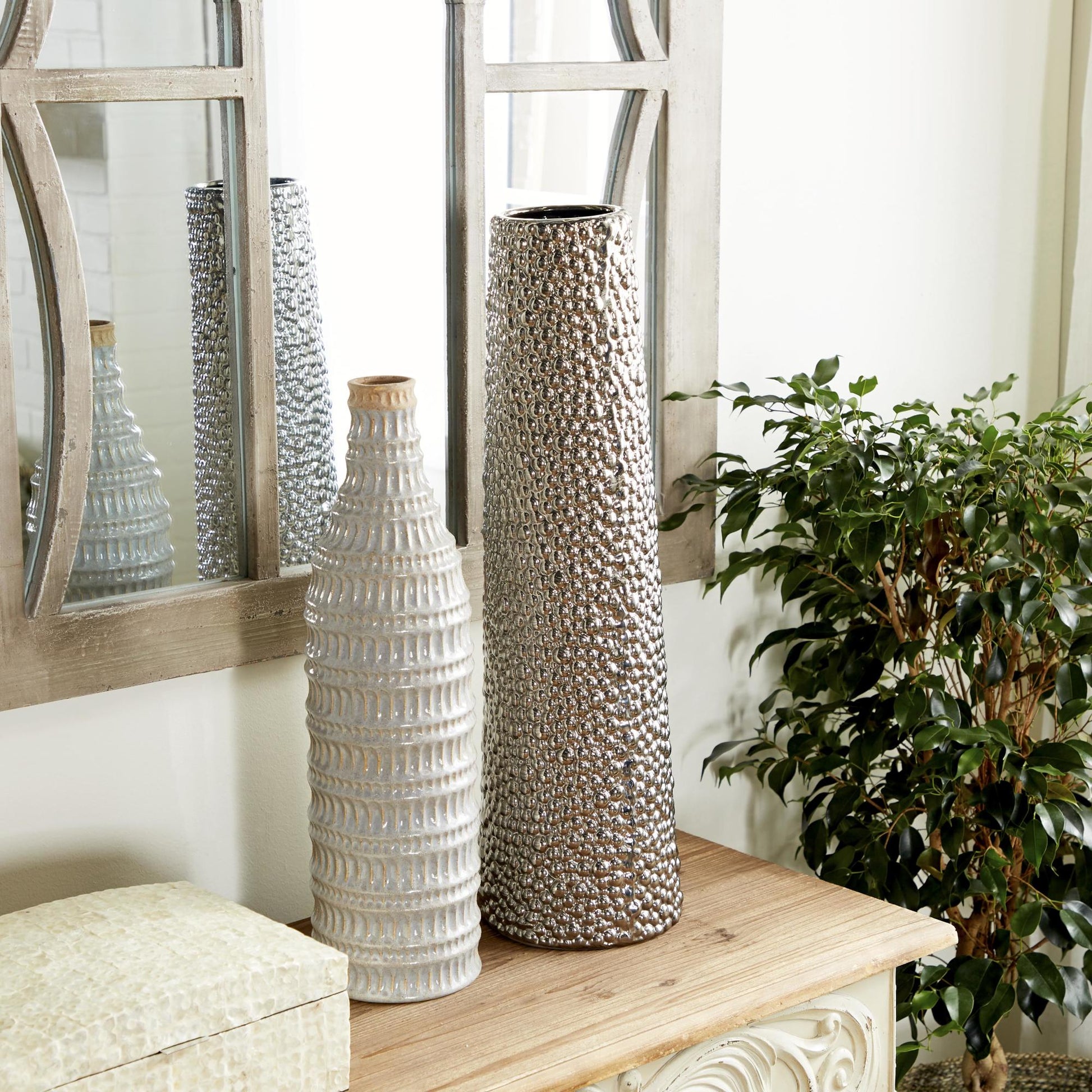Ceramic Decorative Vase with Bubble Texture