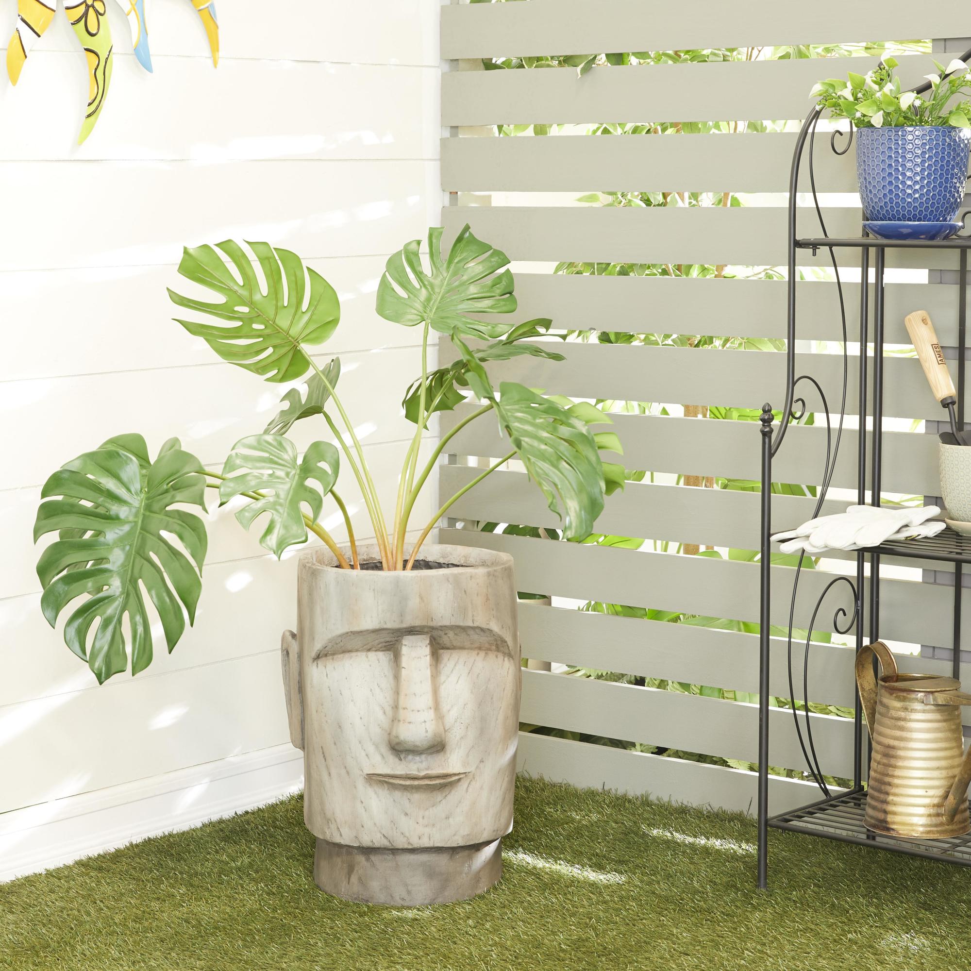 Face Magnesium Oxide Easter Island Indoor Outdoor Planter