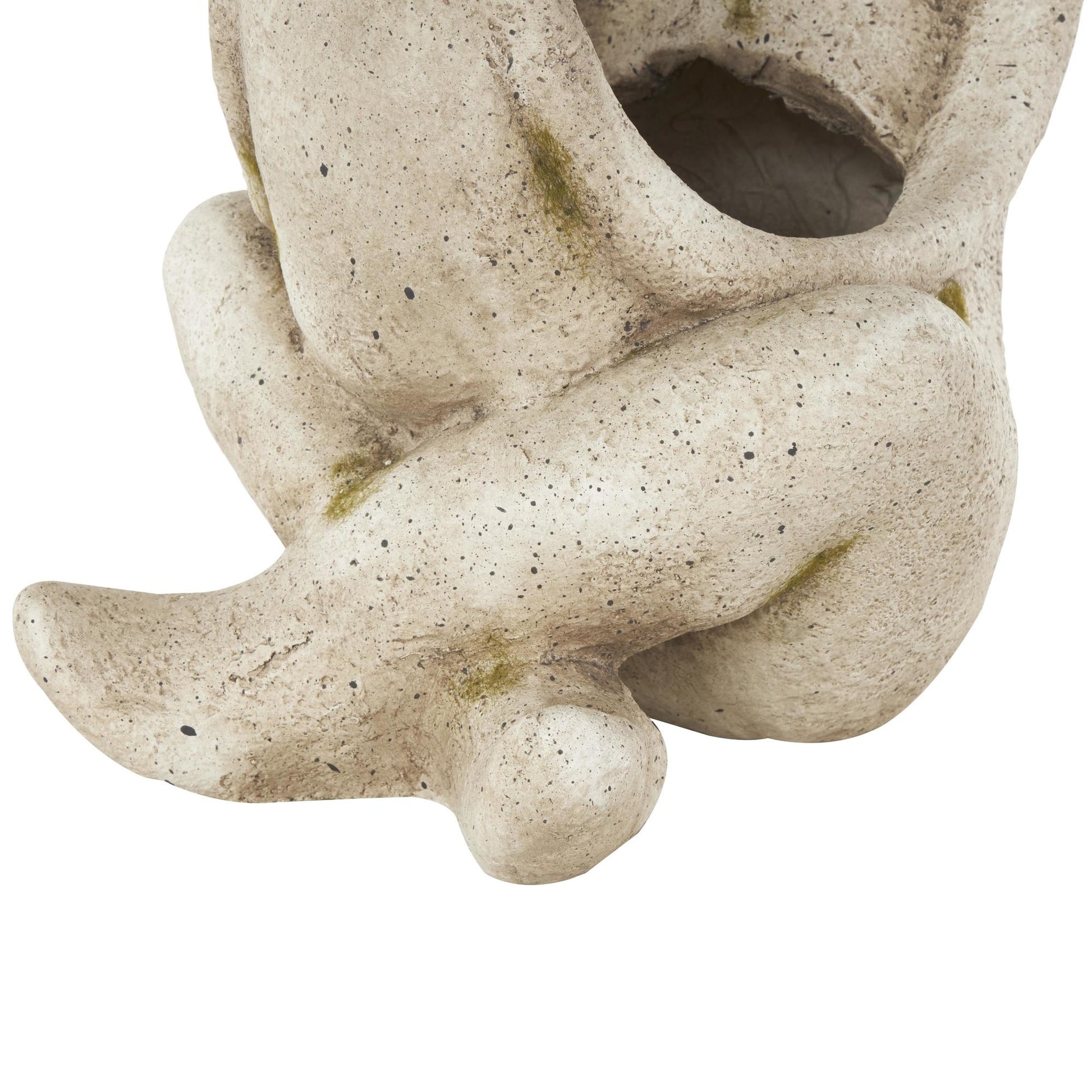 Family Cream Polystone Sitting Indoor Outdoor Planter