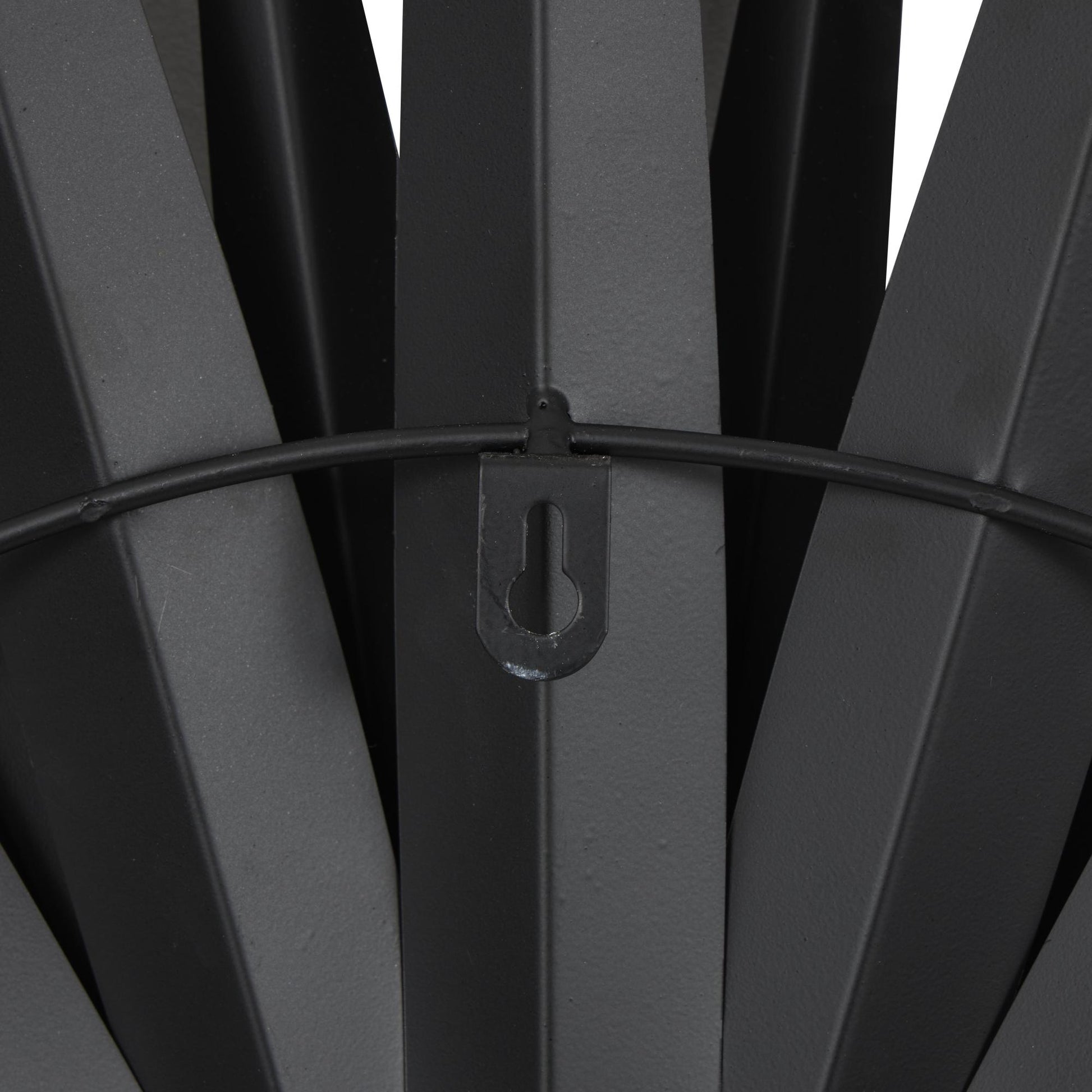 Sunburst Black Metal Large Layered 3D Home Wall Decor