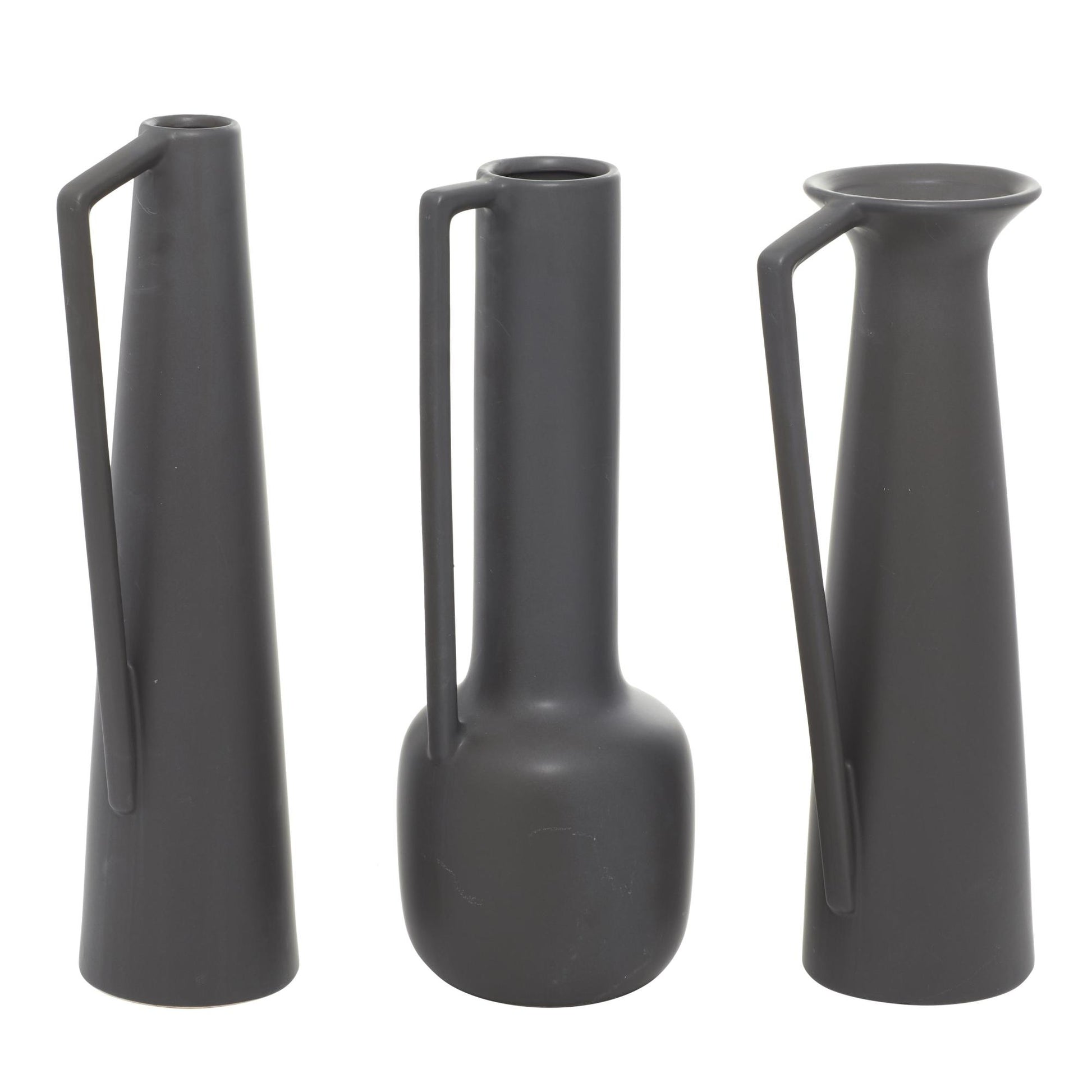 CosmoLiving by Cosmopolitan Set of 3 Ceramic Decorative Vase with Handles