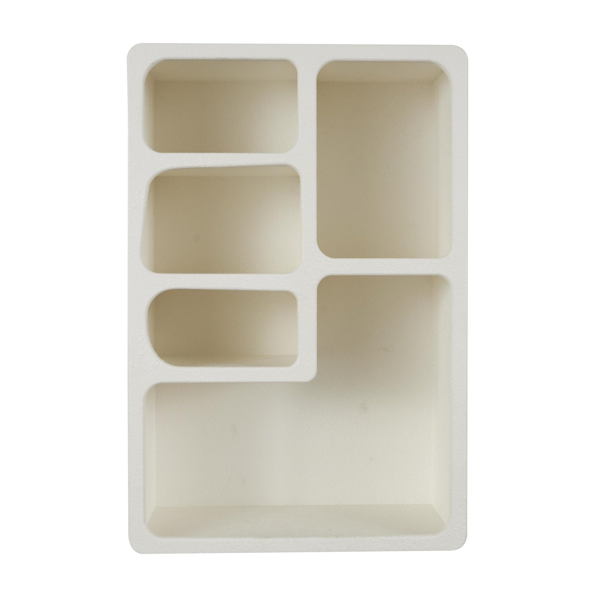Geometric Wooden Arched 5 Shelf Room Wall Shelf with Block Shapes