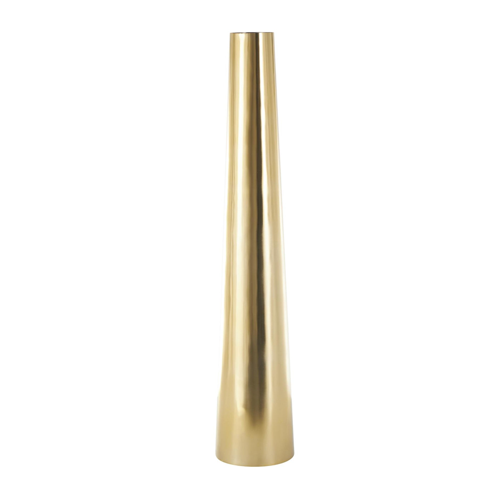 Aluminum Metal Decorative Vase 9" x 9" x 31"