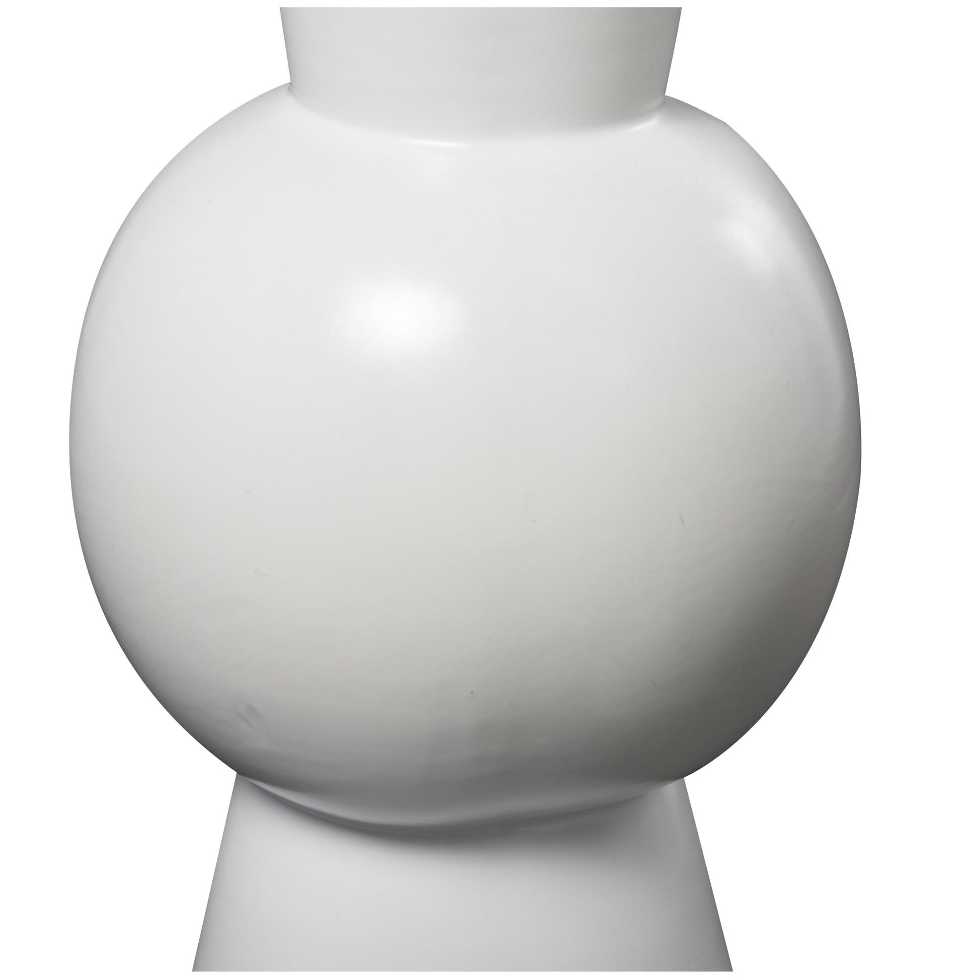 Set of 2 Abstract Ceramic Fluted Round Decorative Vase