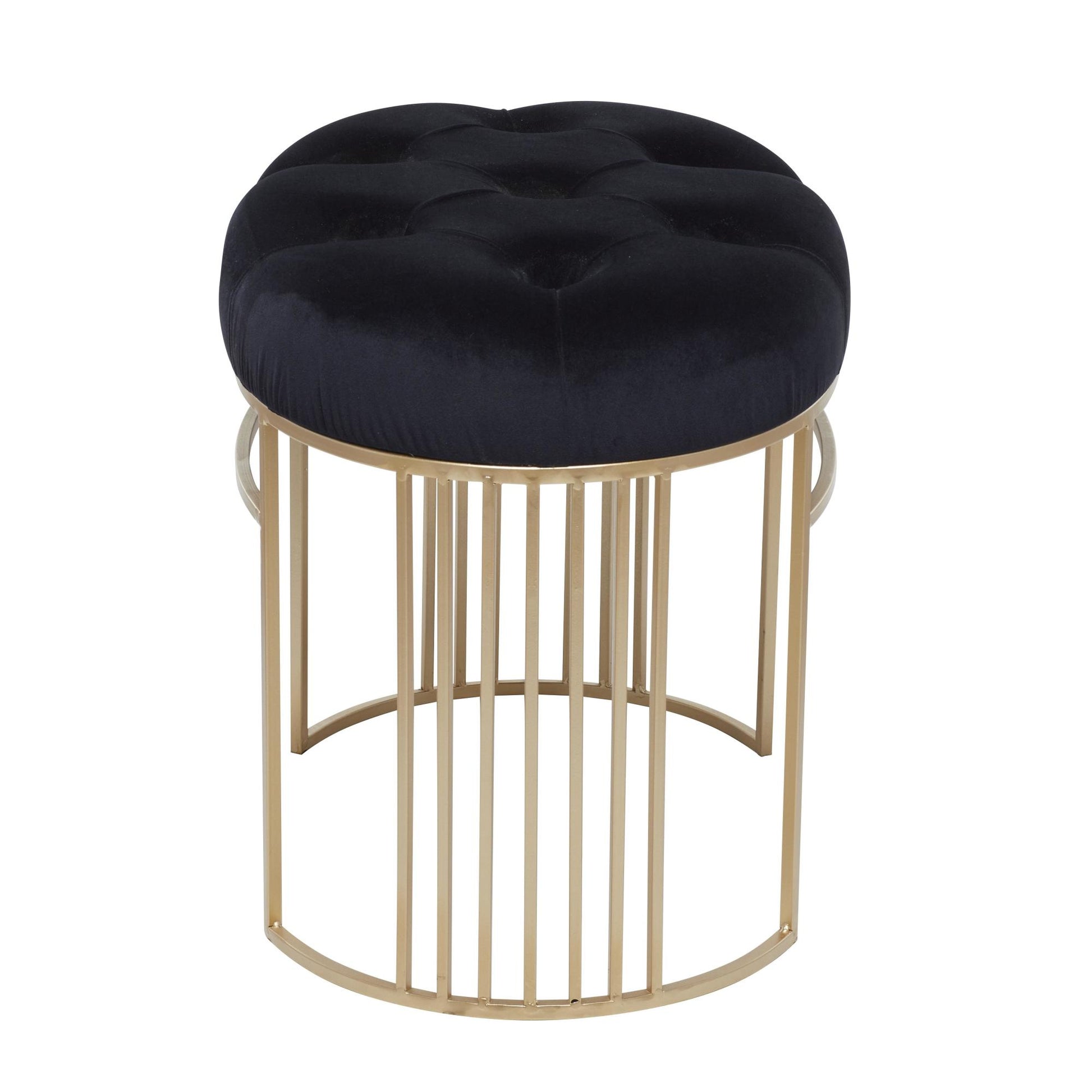 Velvet Home Bench with Gold Legs