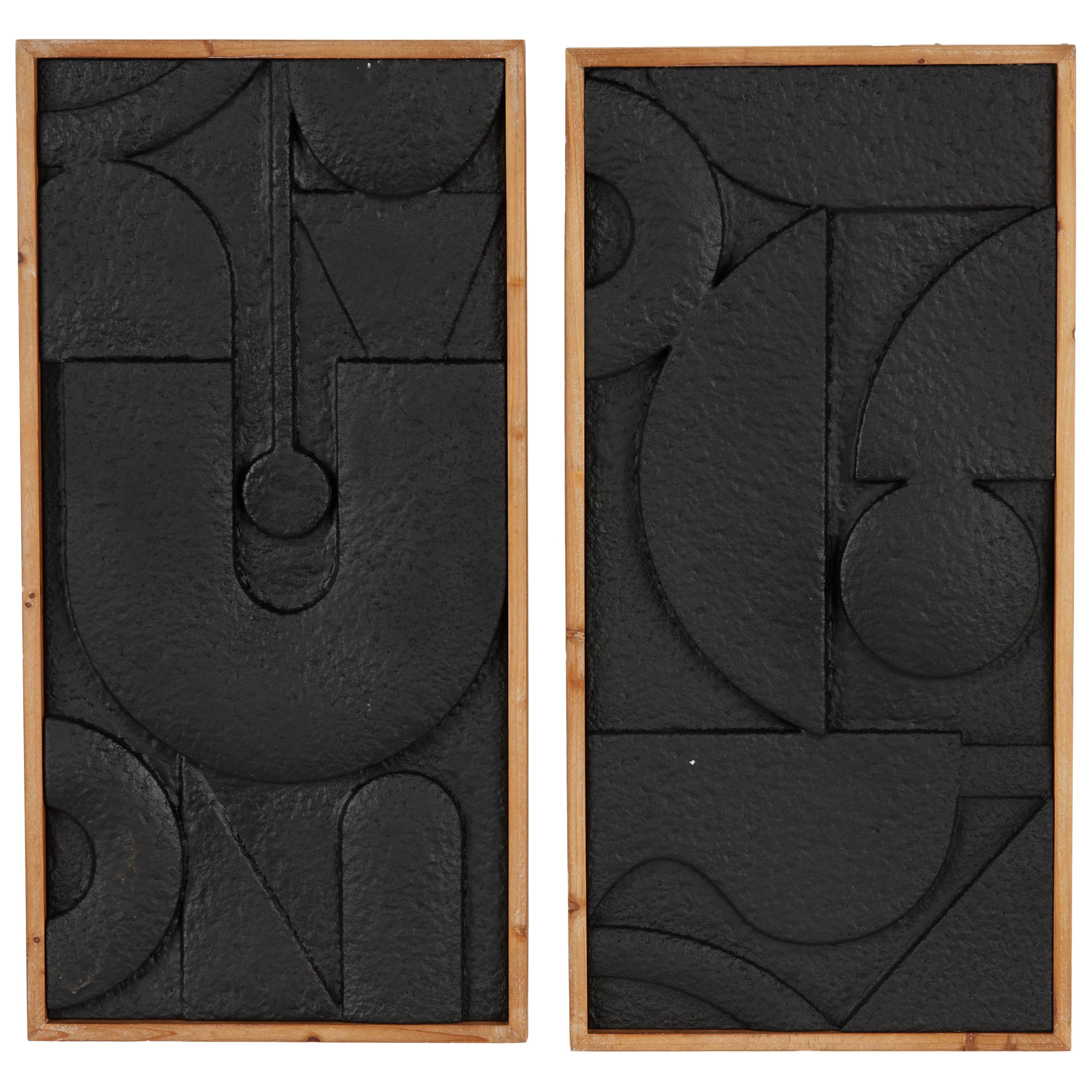 Set of 2 Geometric Metal Home Wall Decor