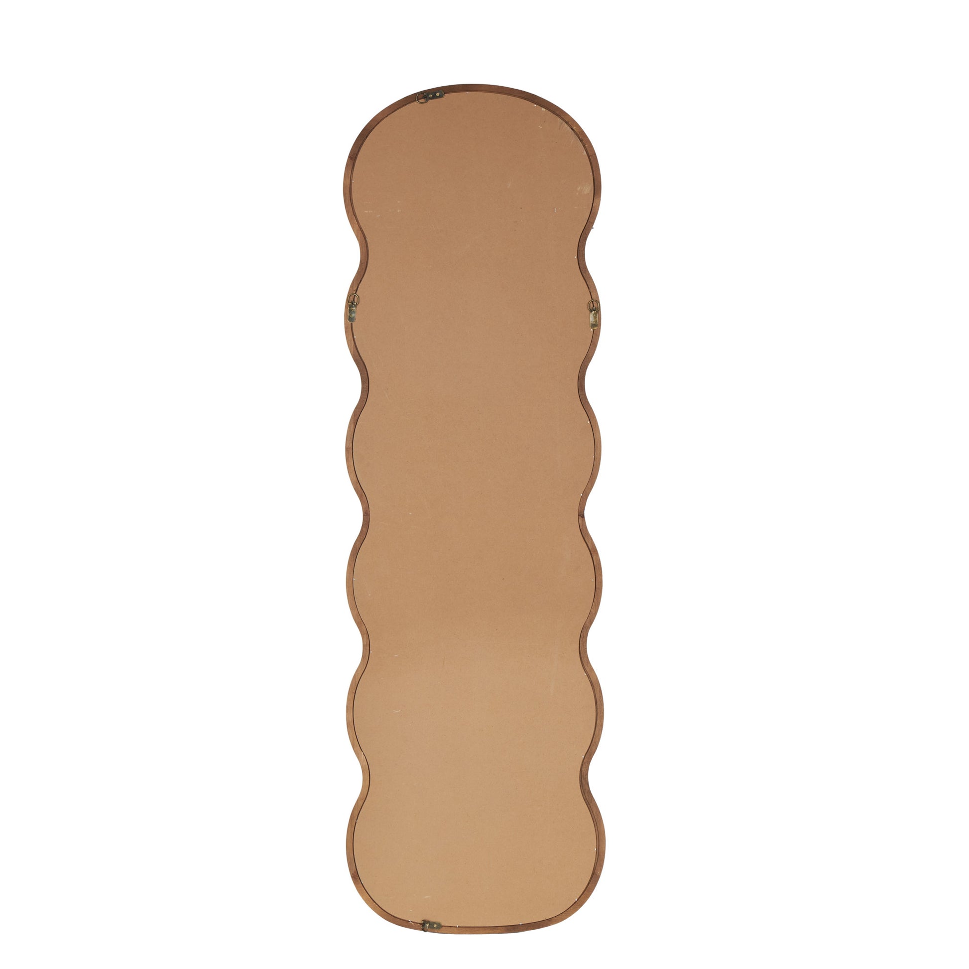 Abstract Wood Wavy Room Wall Mirror