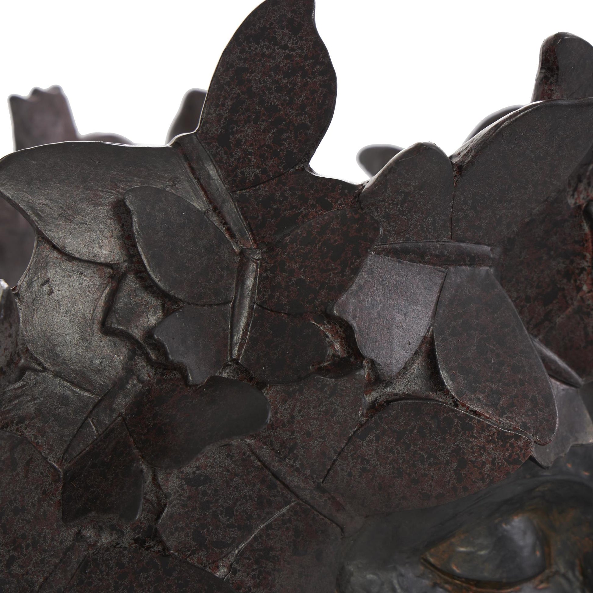 Woman Bronze Resin Head Indoor Outdoor Planter with Wide Opening and Butterfly Accents