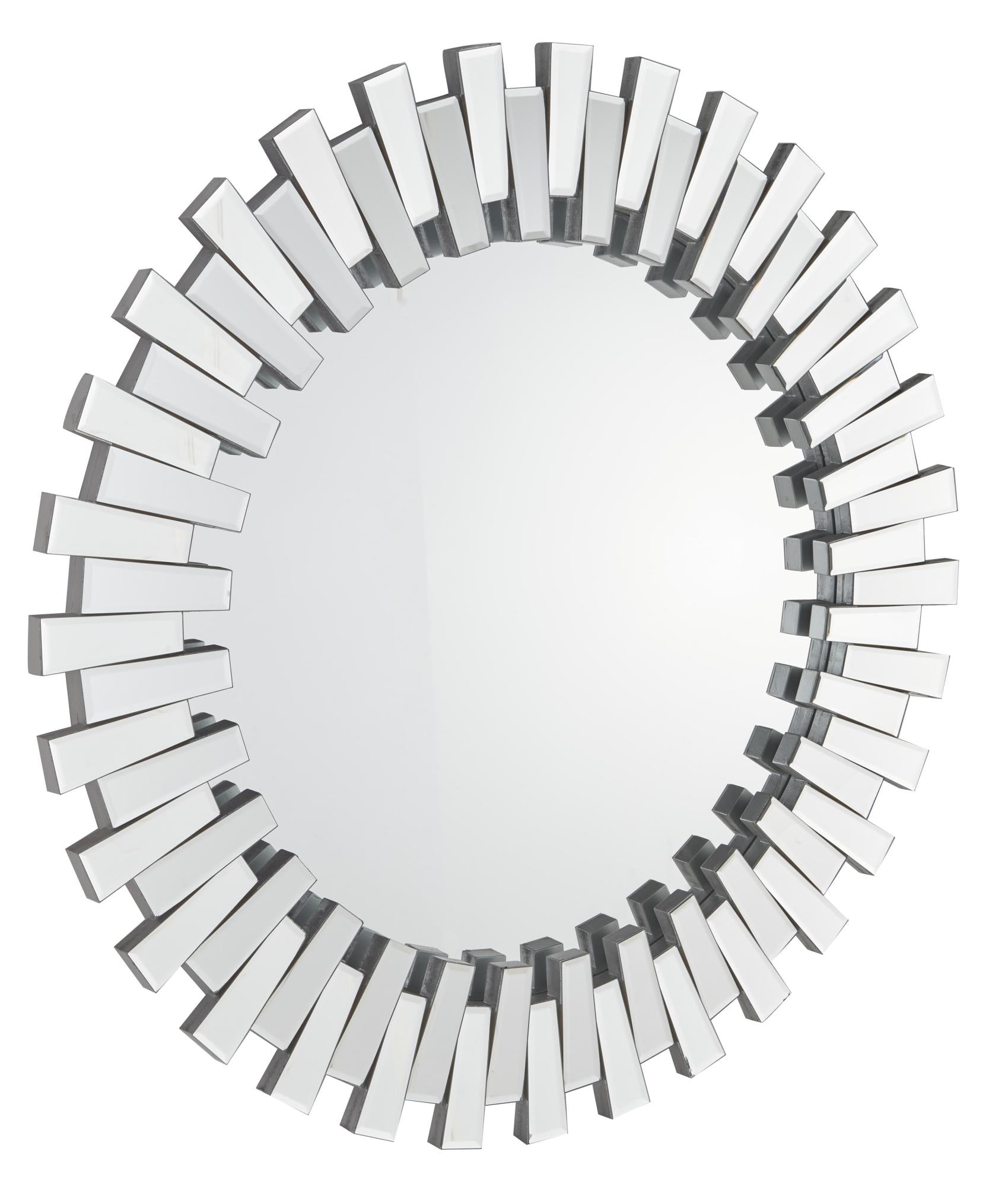 CosmoLiving by Cosmopolitan Starburst Silver Glass Room Wall Mirror