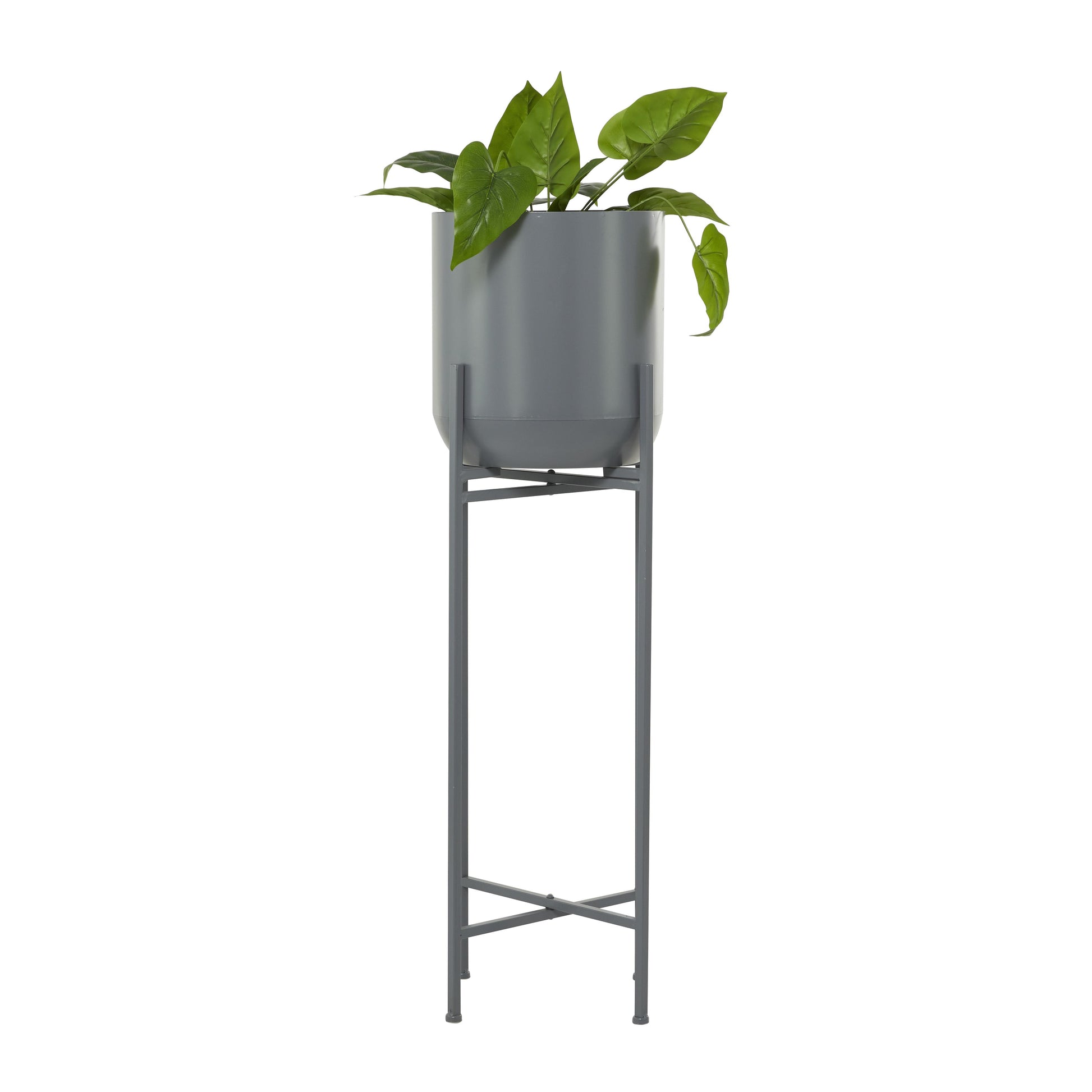 CosmoLiving by Cosmopolitan Metal Matte Dome Indoor Outdoor Planter with Removable Stand