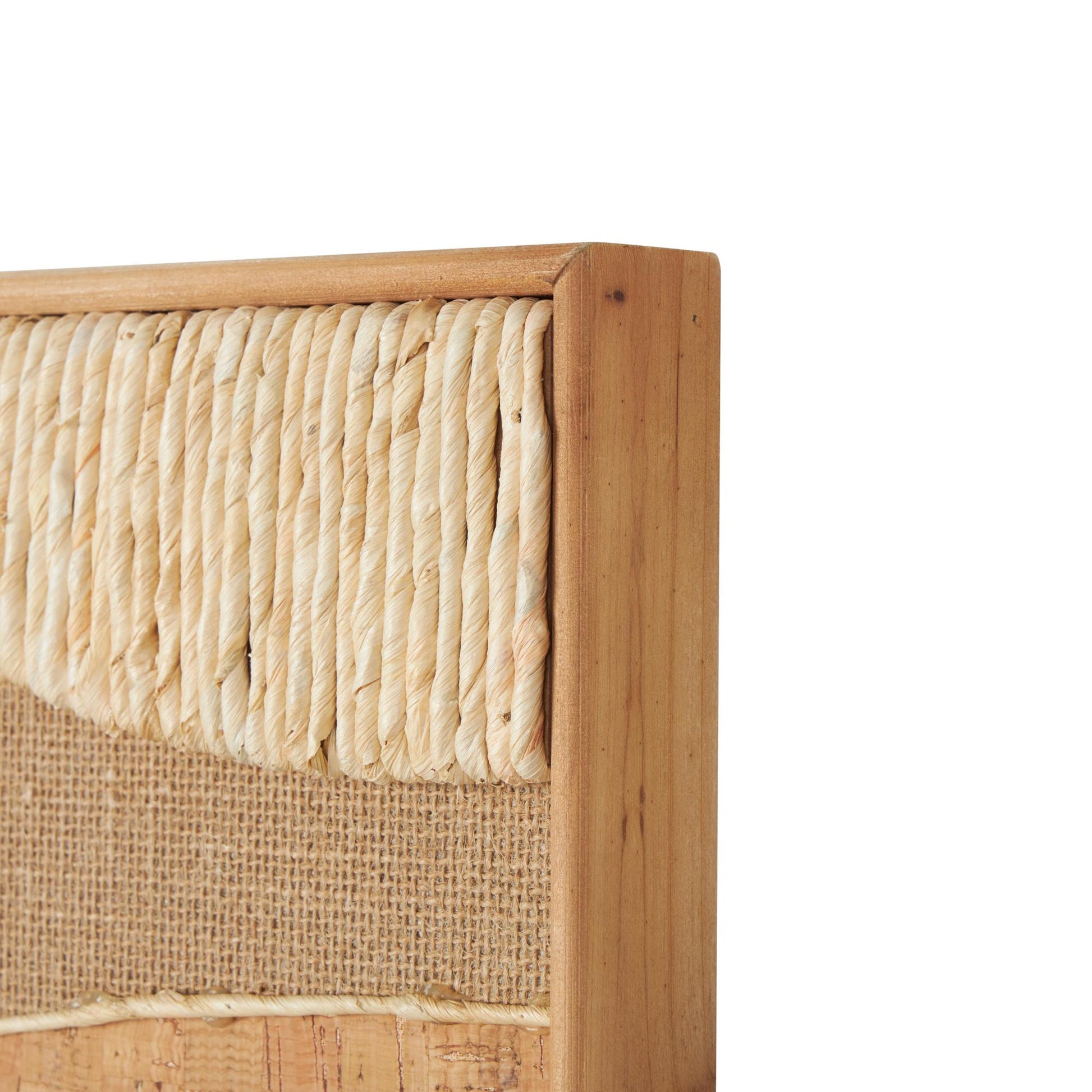 Abstract Brown Wood Handmade Horizontal Mixed Media Home Wall Decor with Various Textures and Patterns