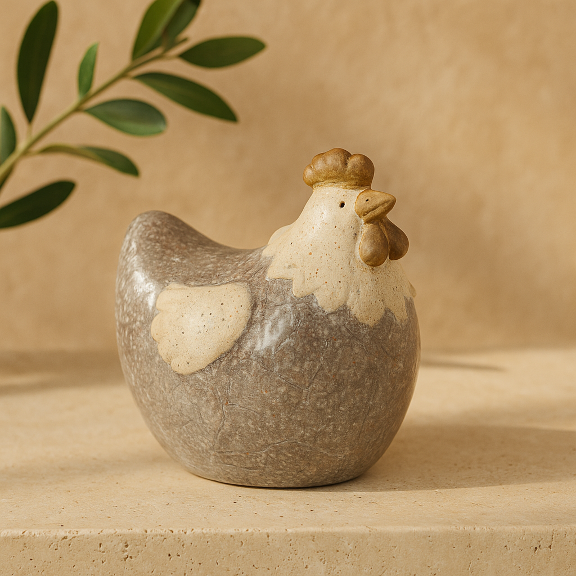 Gray Polystone Indoor Outdoor Decorative Garden Sculpture